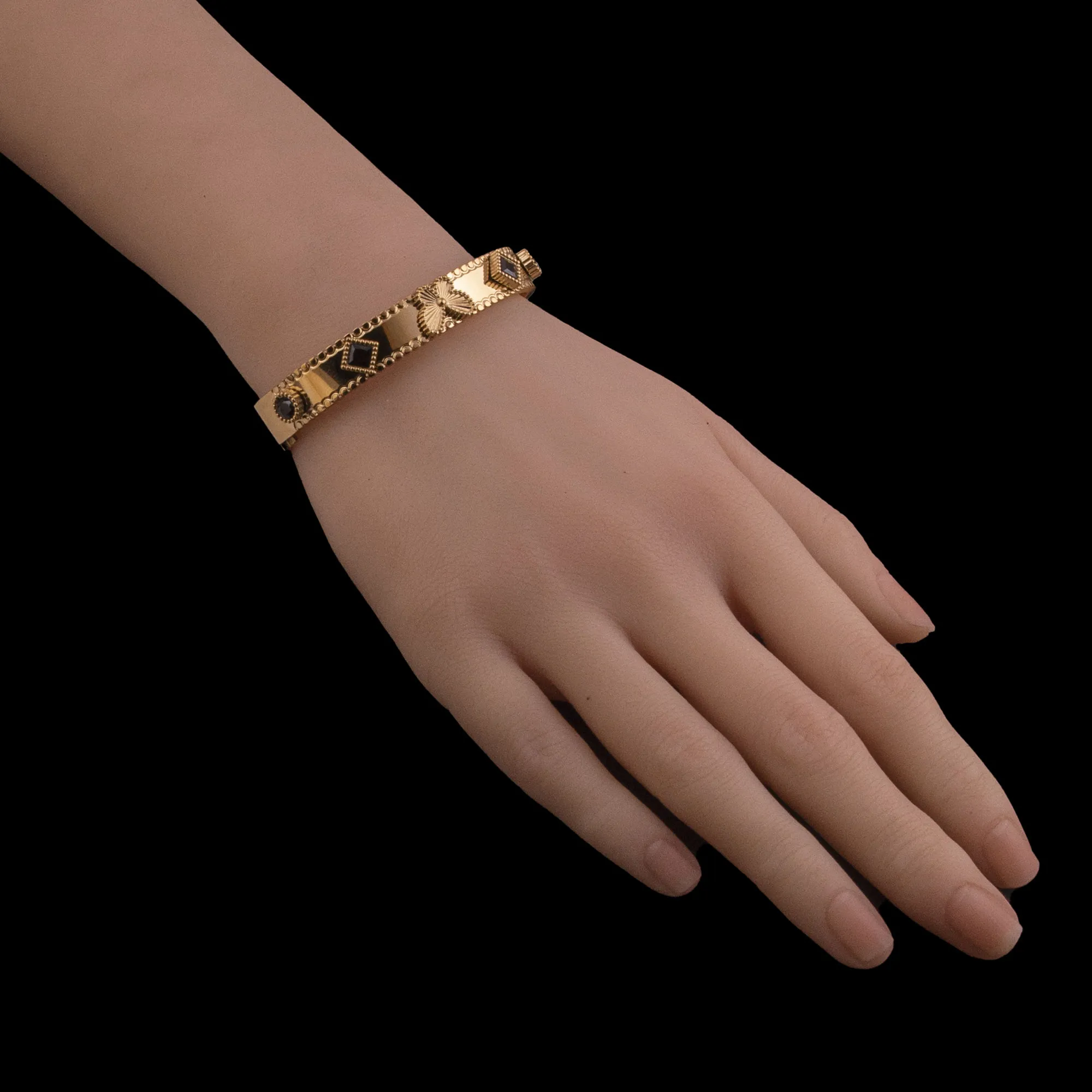 Gold Toned Bangle Cuff Bracelet