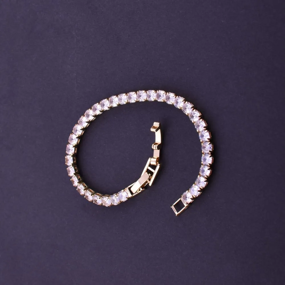 Gold Plated CZ Tennis Bracelet
