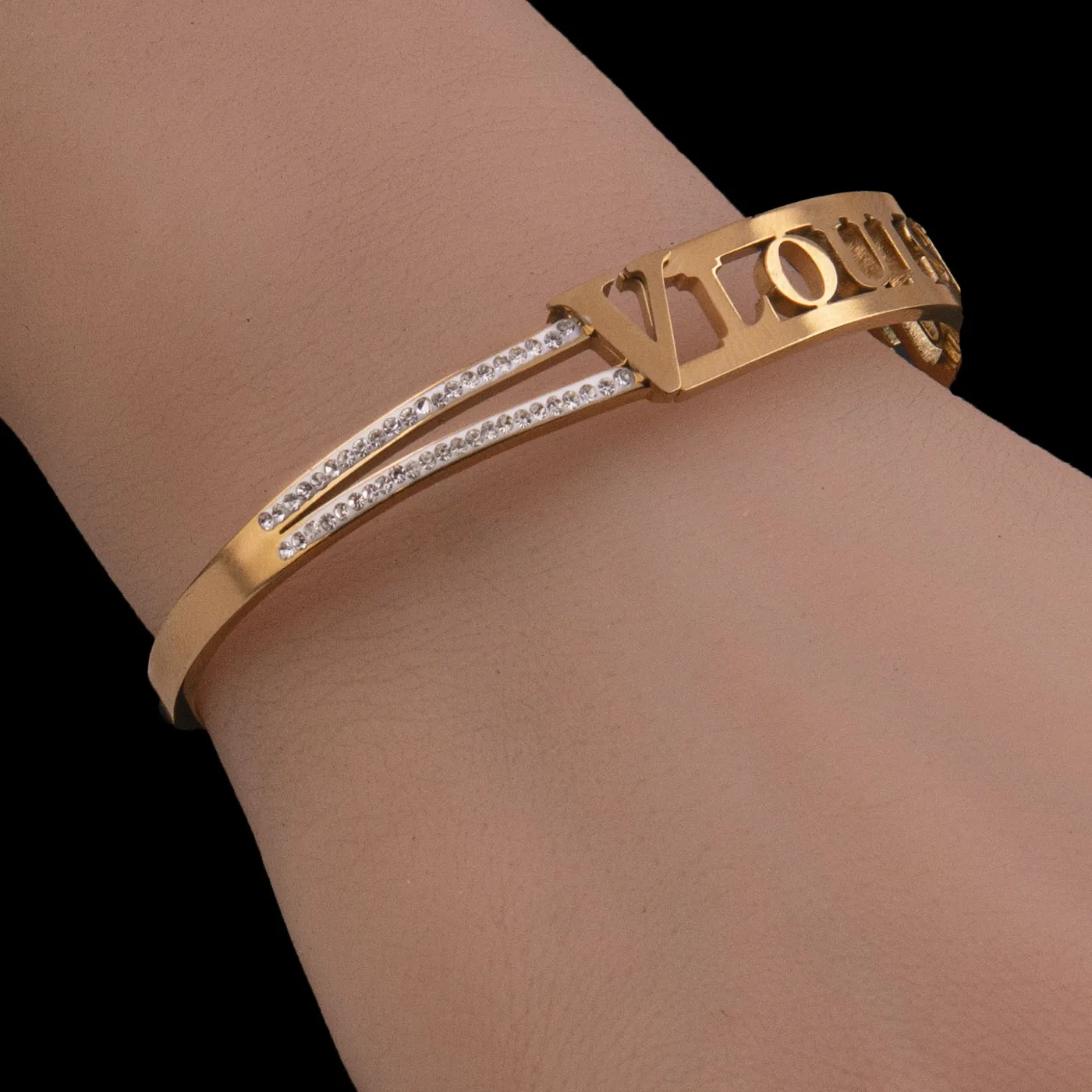 Gold Plated Bangle Cuff Bracelet