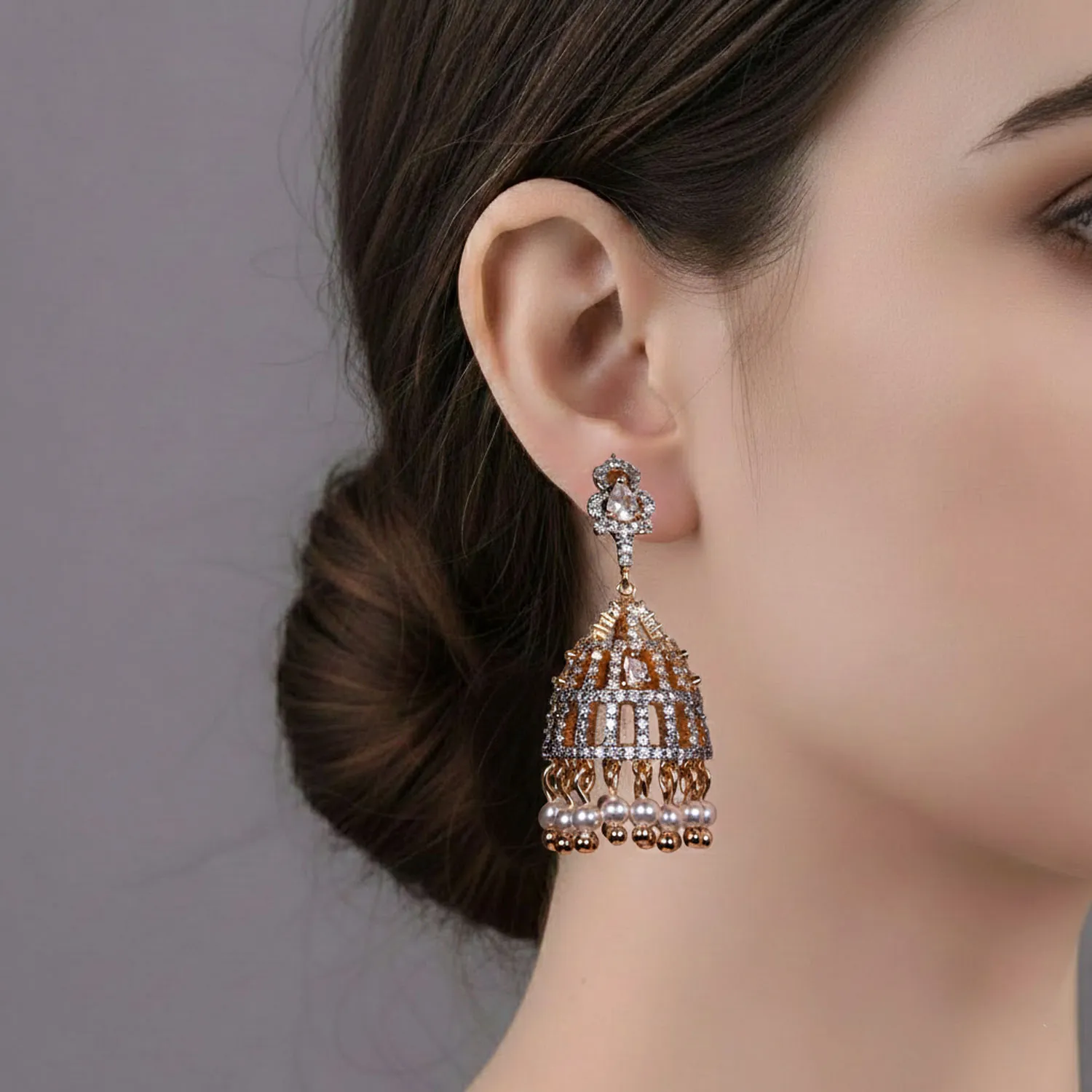 Dome Shaped small Jhumka Earrings