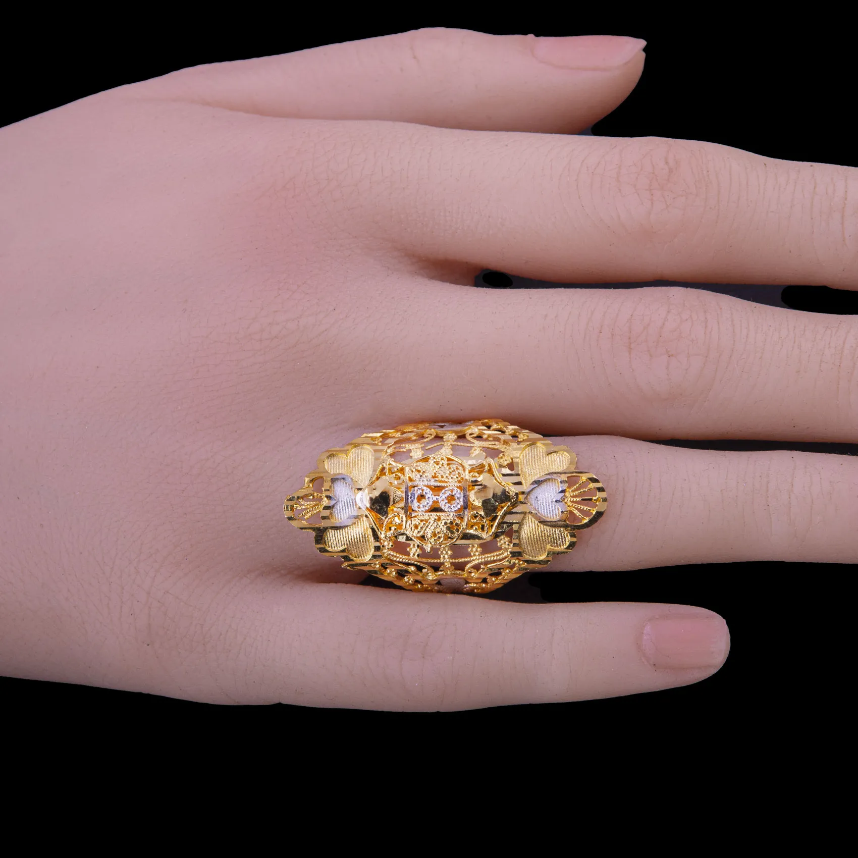 Gold Filigree Cocktail Ring