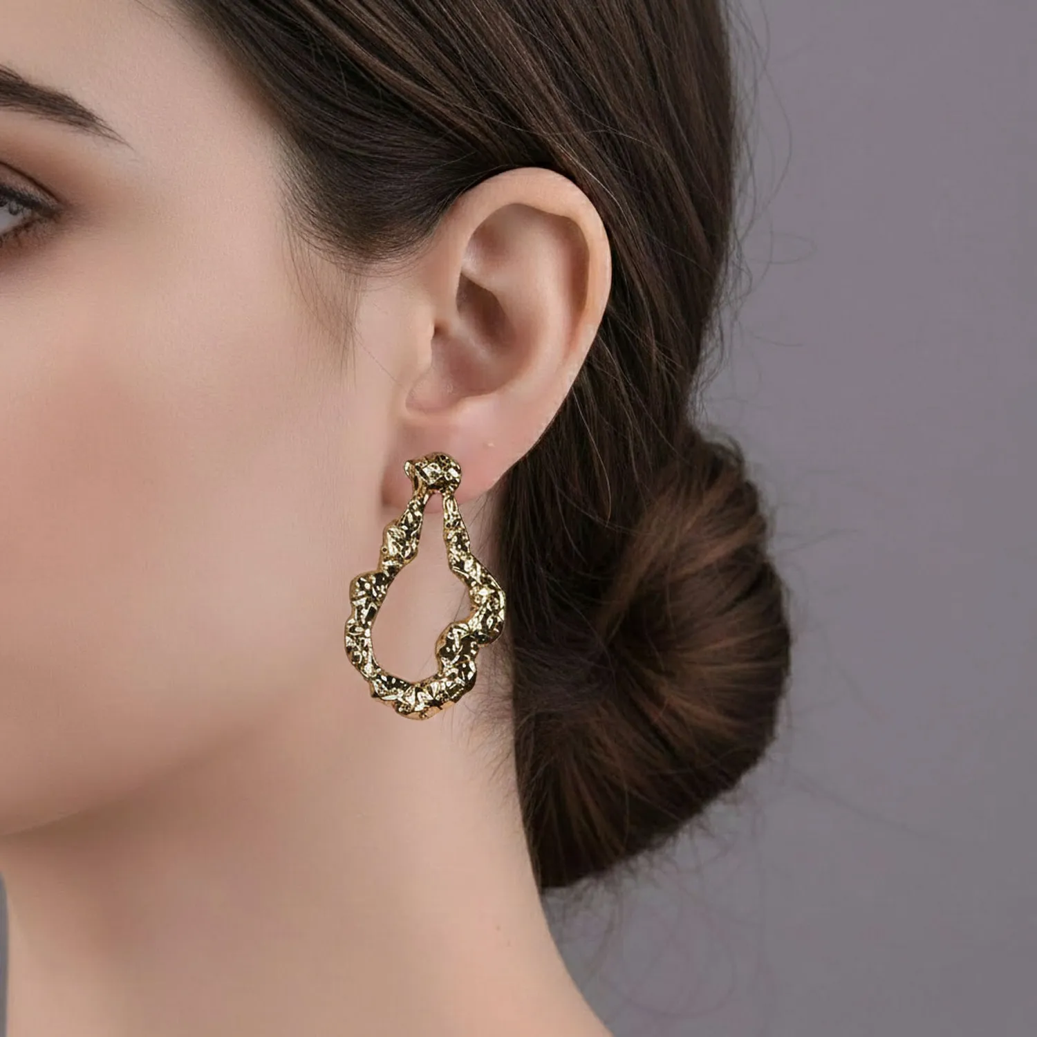 Melted Teardrop Tops Earrings