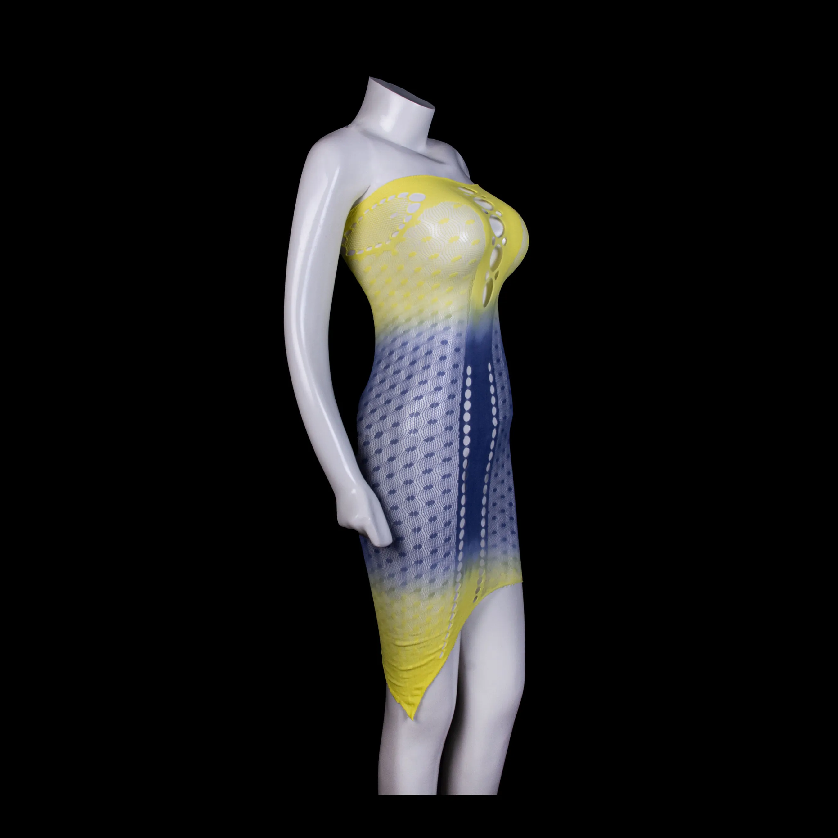 Tie-Dye Lace Stocking Lingerie Mini Dress