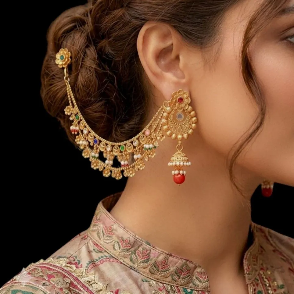 Traditional Indian Jhumka Earrings