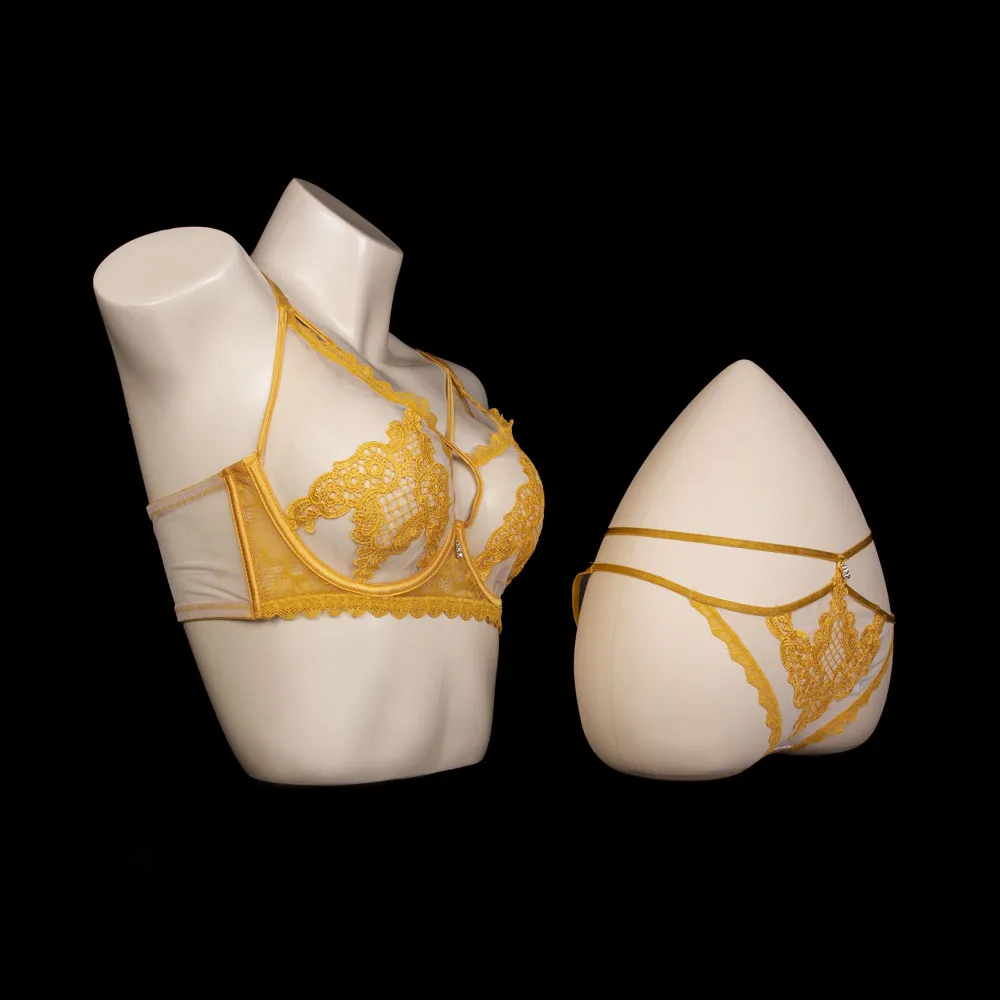 Transparent Lace Bra Set