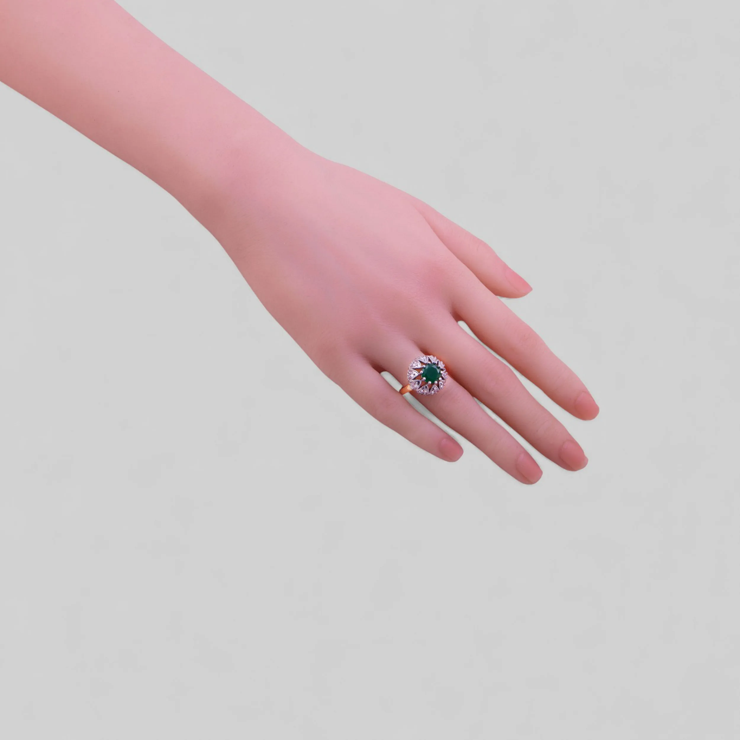 Green Stone Emerald zircon 3in1 Pendant Set