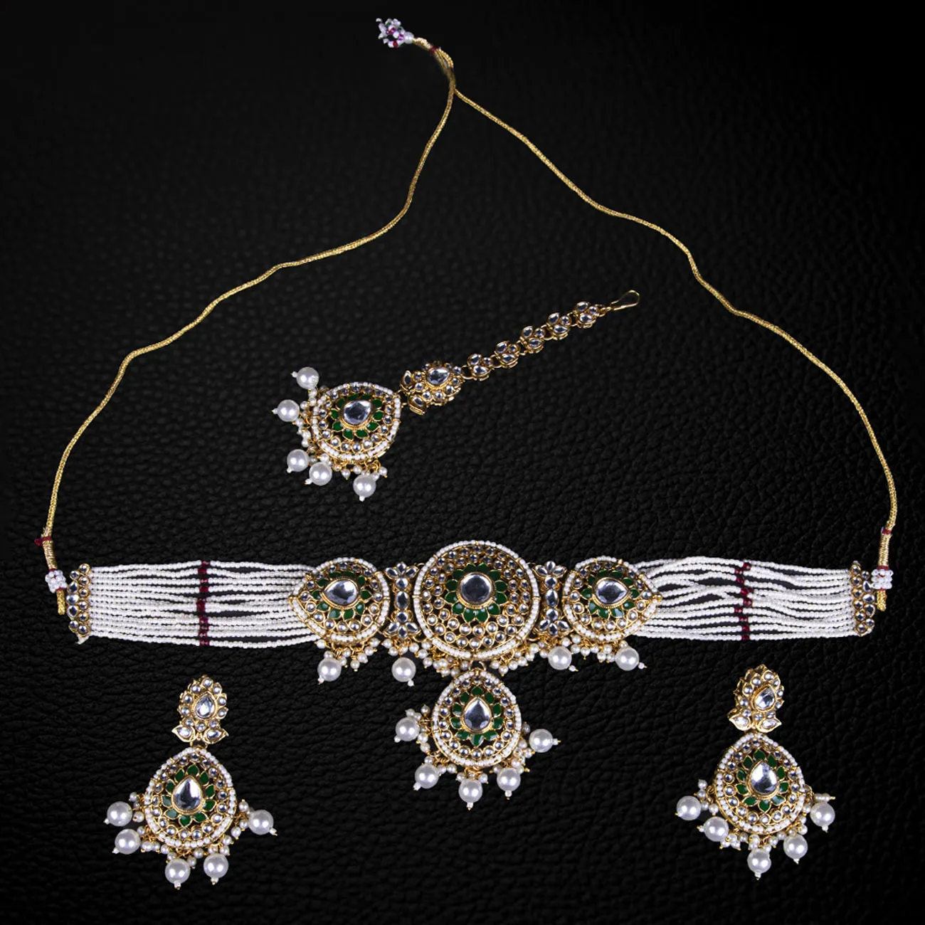 Traditional Kundan Pearls Choker Set
