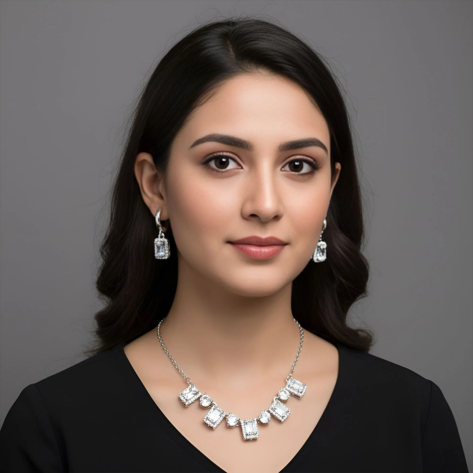 American Diamond Necklace Jewelry Set