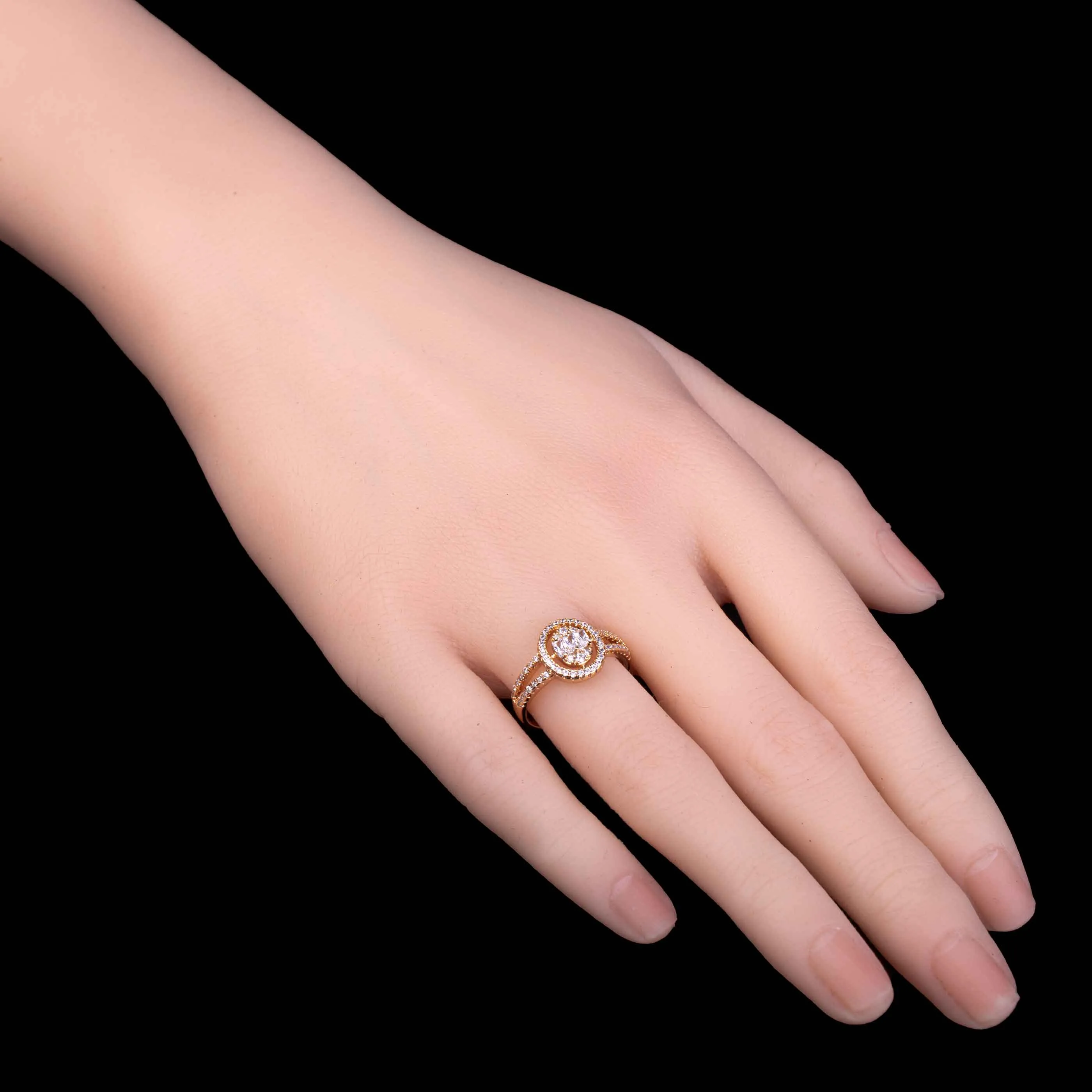 Daily Wear Gold Plated Zircon Ring