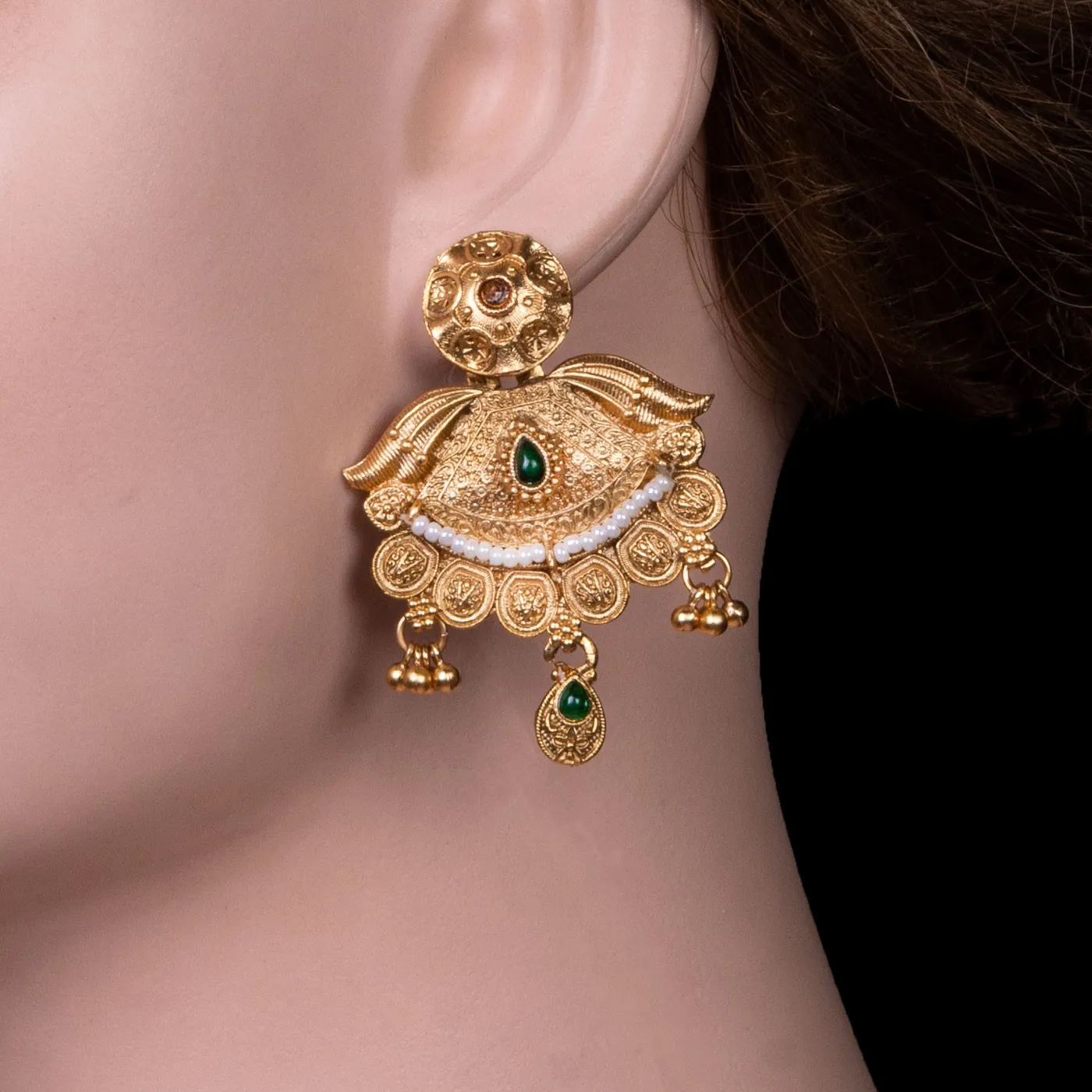 Antique Temple Style Indian Earring