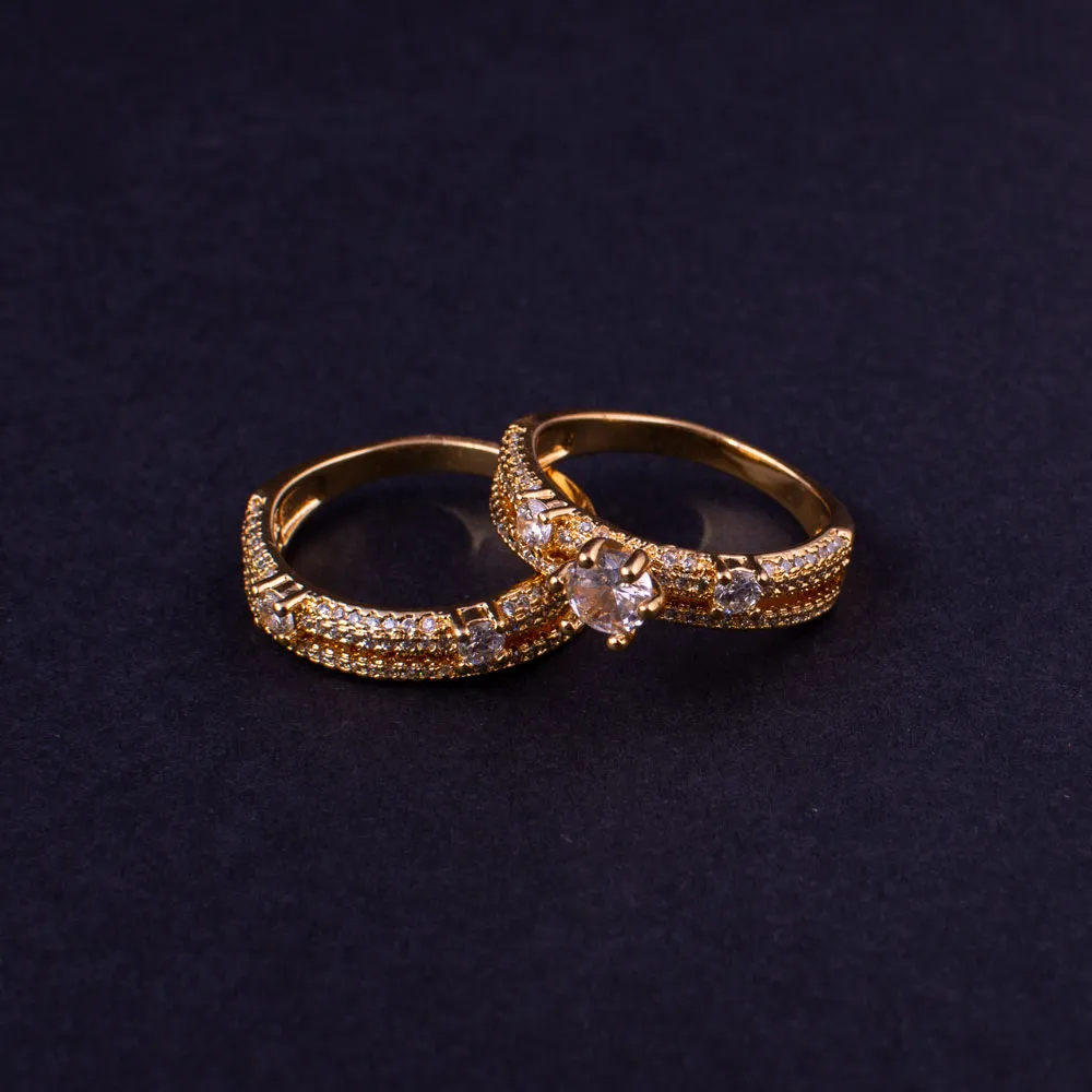 Cubic Zirconia Couple Rings