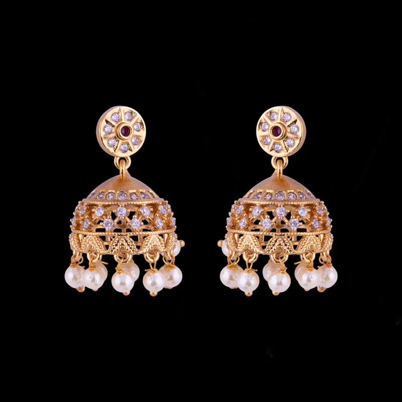 Gold Plated Pearl Partywear Necklace Set