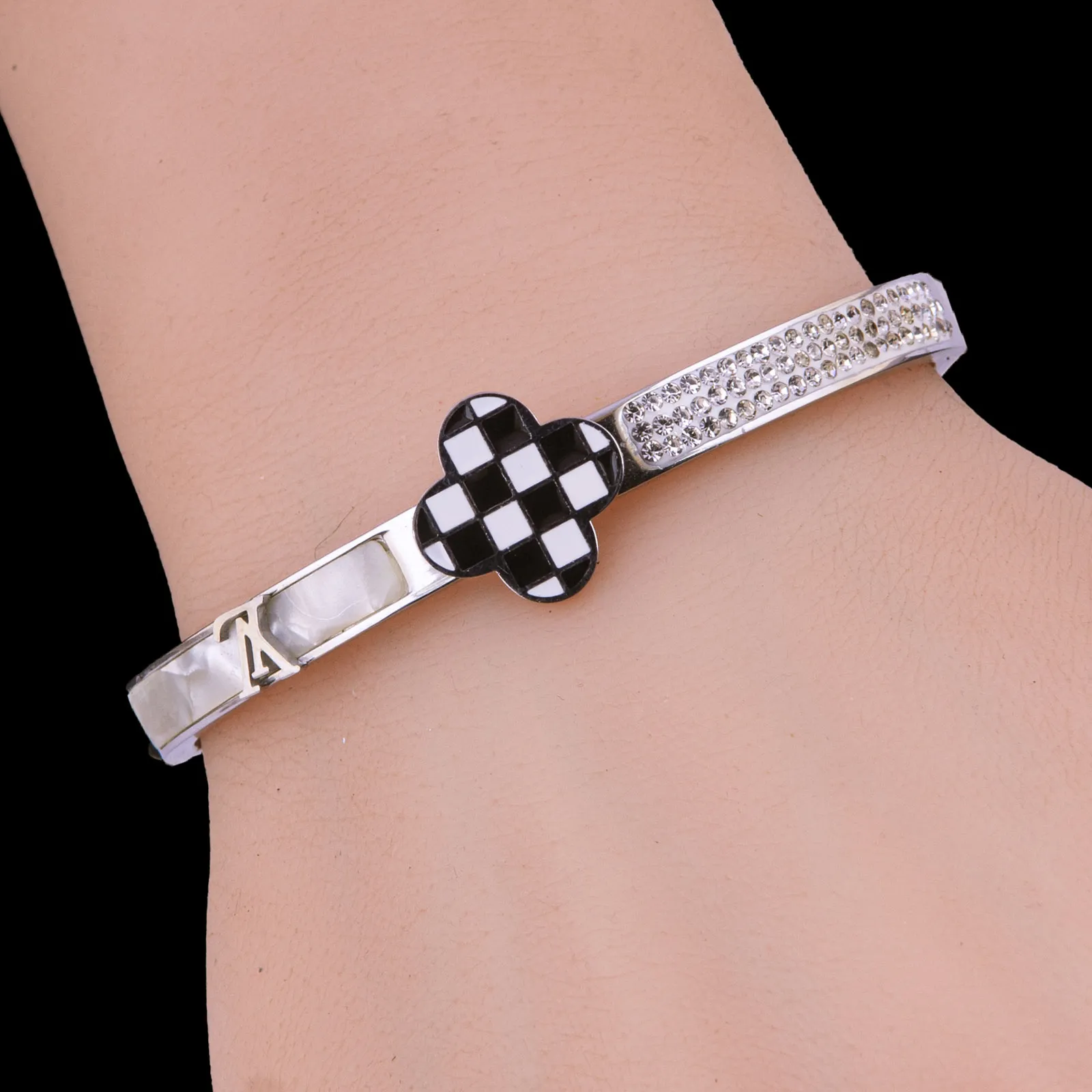 Silver Tone Cuff Bangle Bracelet