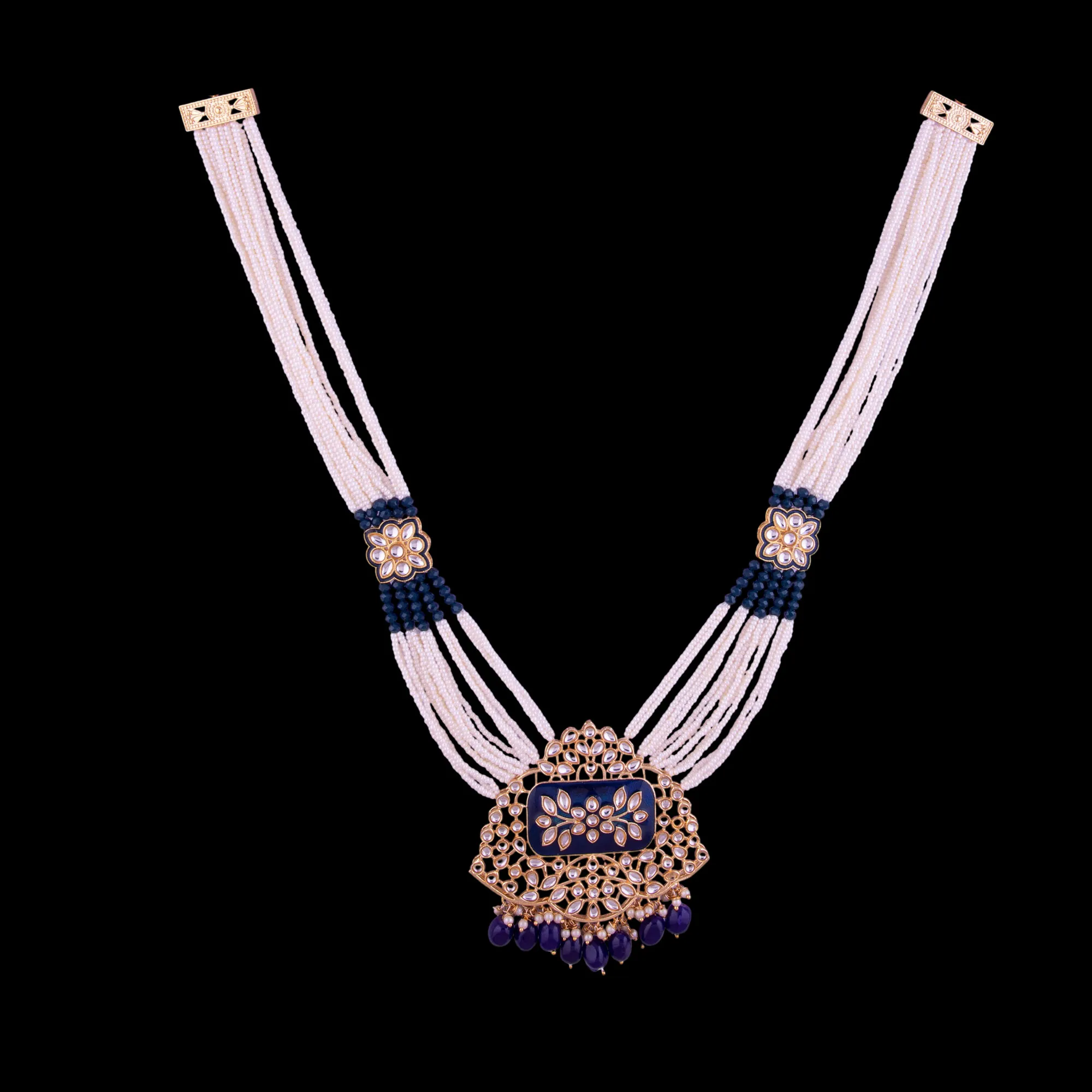 Kundan Pearl Rani Mala Set