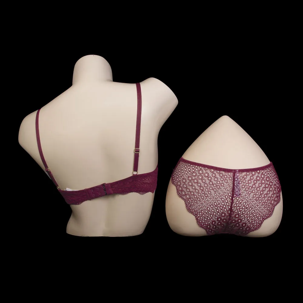 Maroon Pushup Mini bra Set