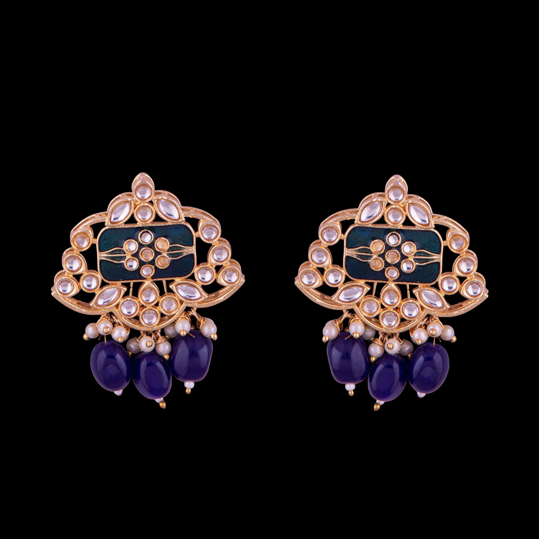 Kundan Pearl Rani Mala Set