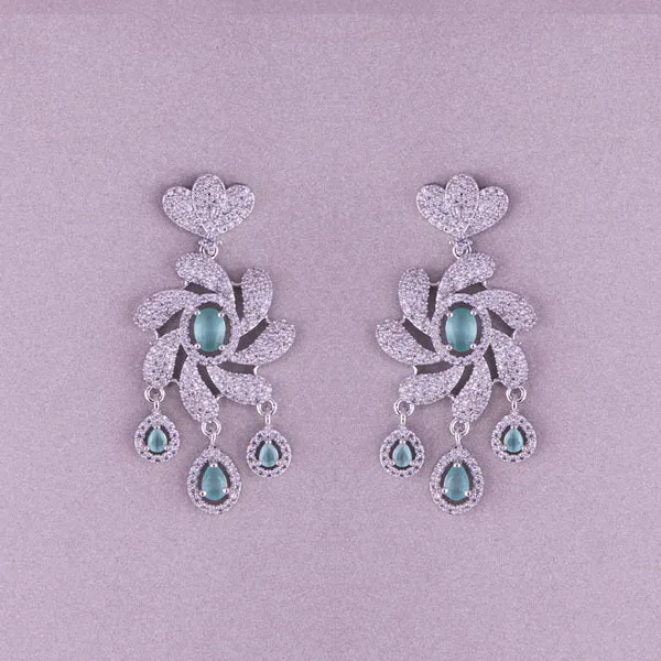 Mint American Diamond Earrings