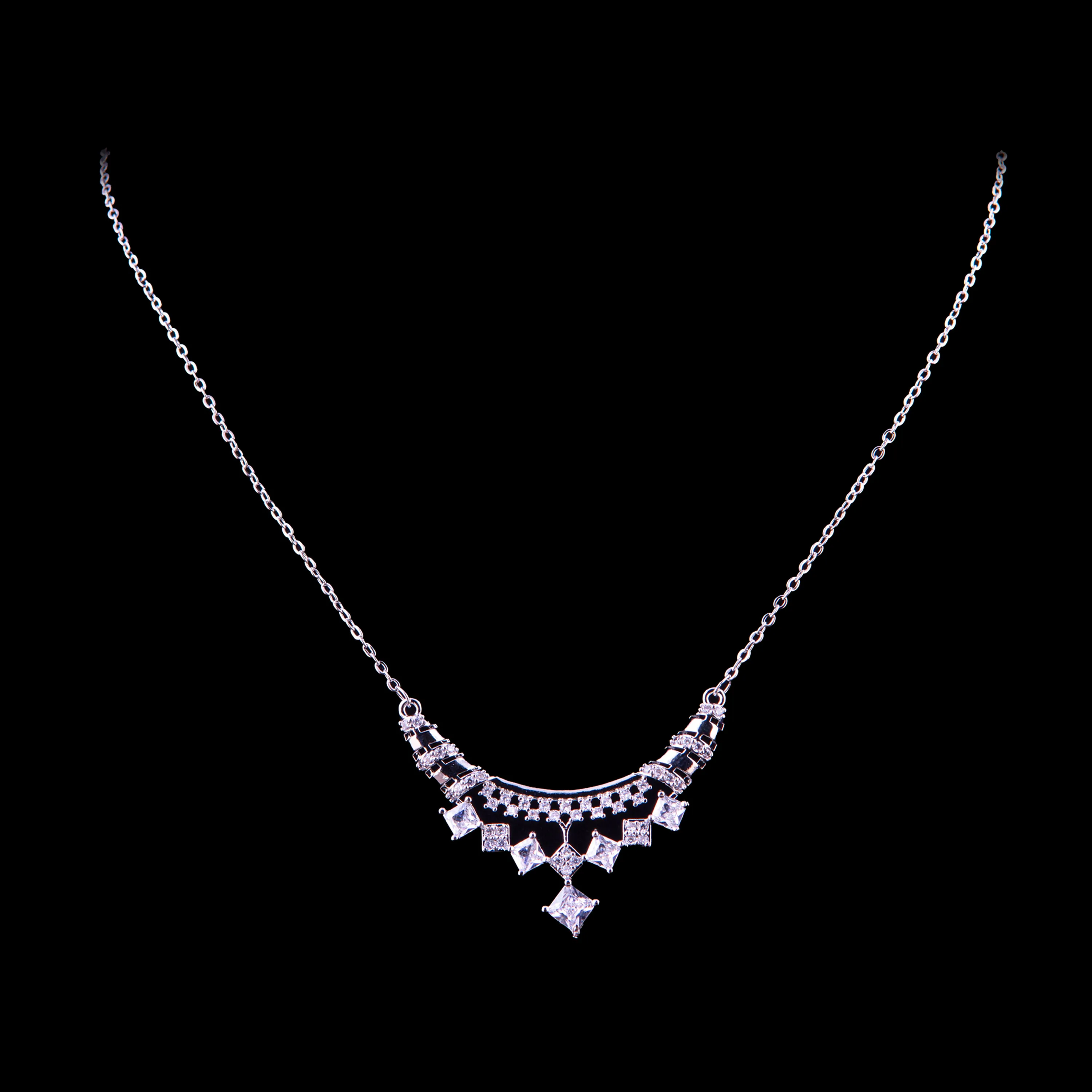 Crystal Stone Necklace & Earrings Set