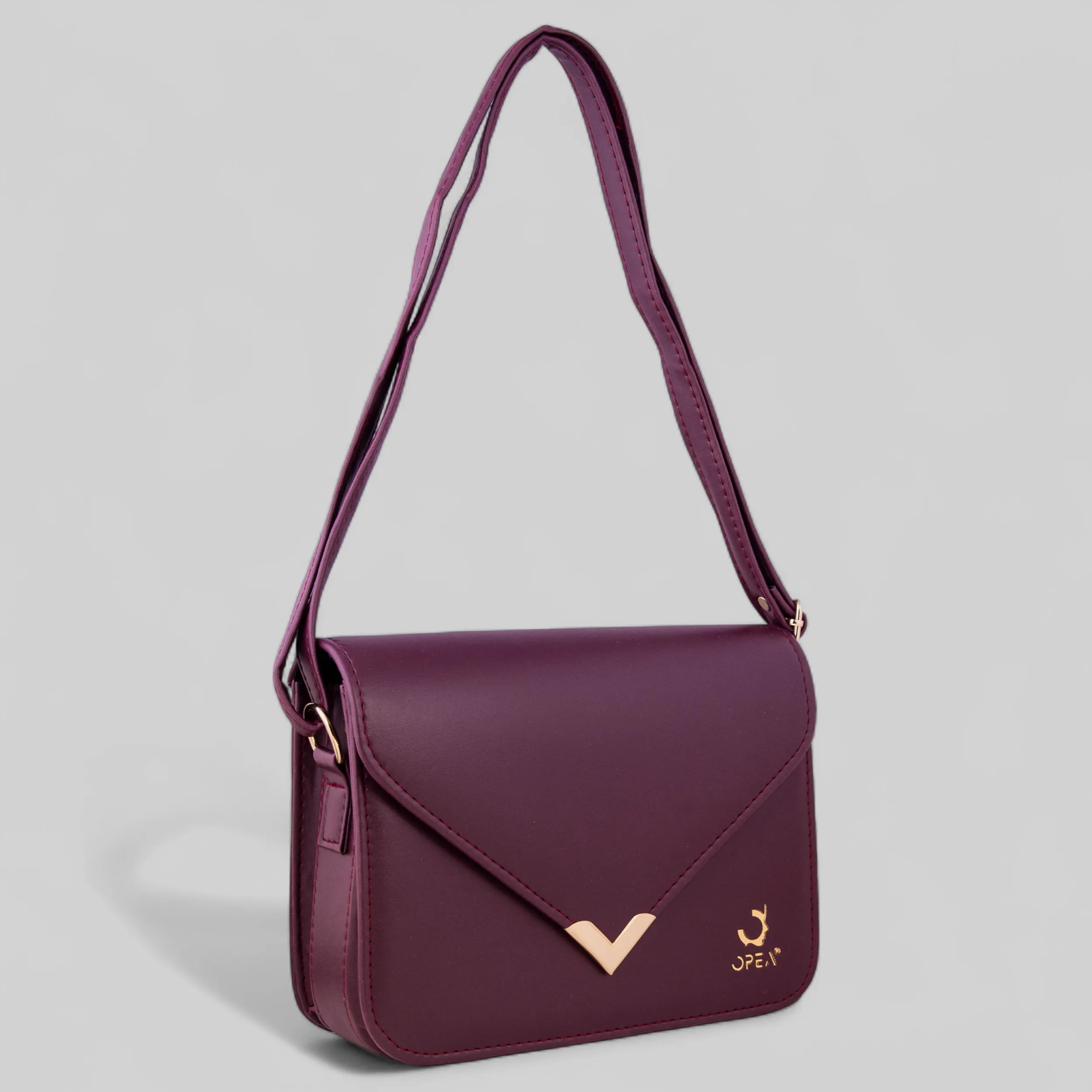 Maroon Color Opea Casual Crossbody Bag