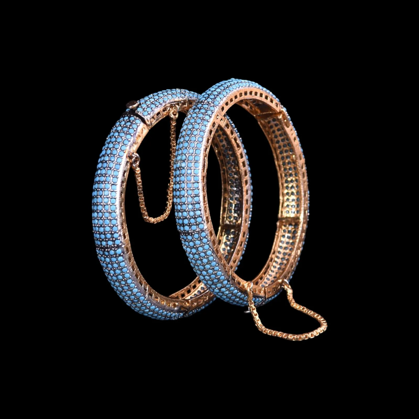 2 Pcs Silver Bangles Pair