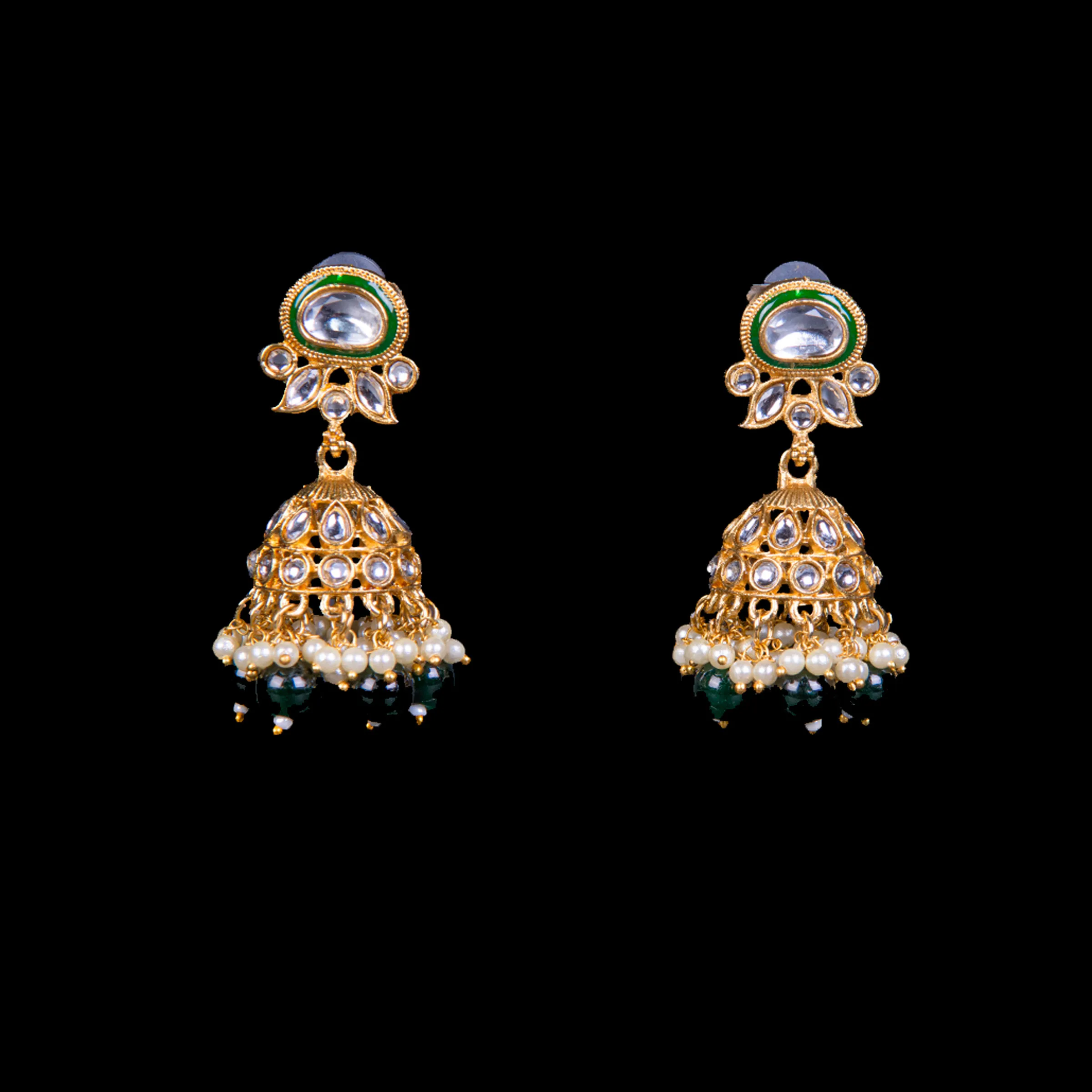 Royal Emerald Kundan Bridal Set