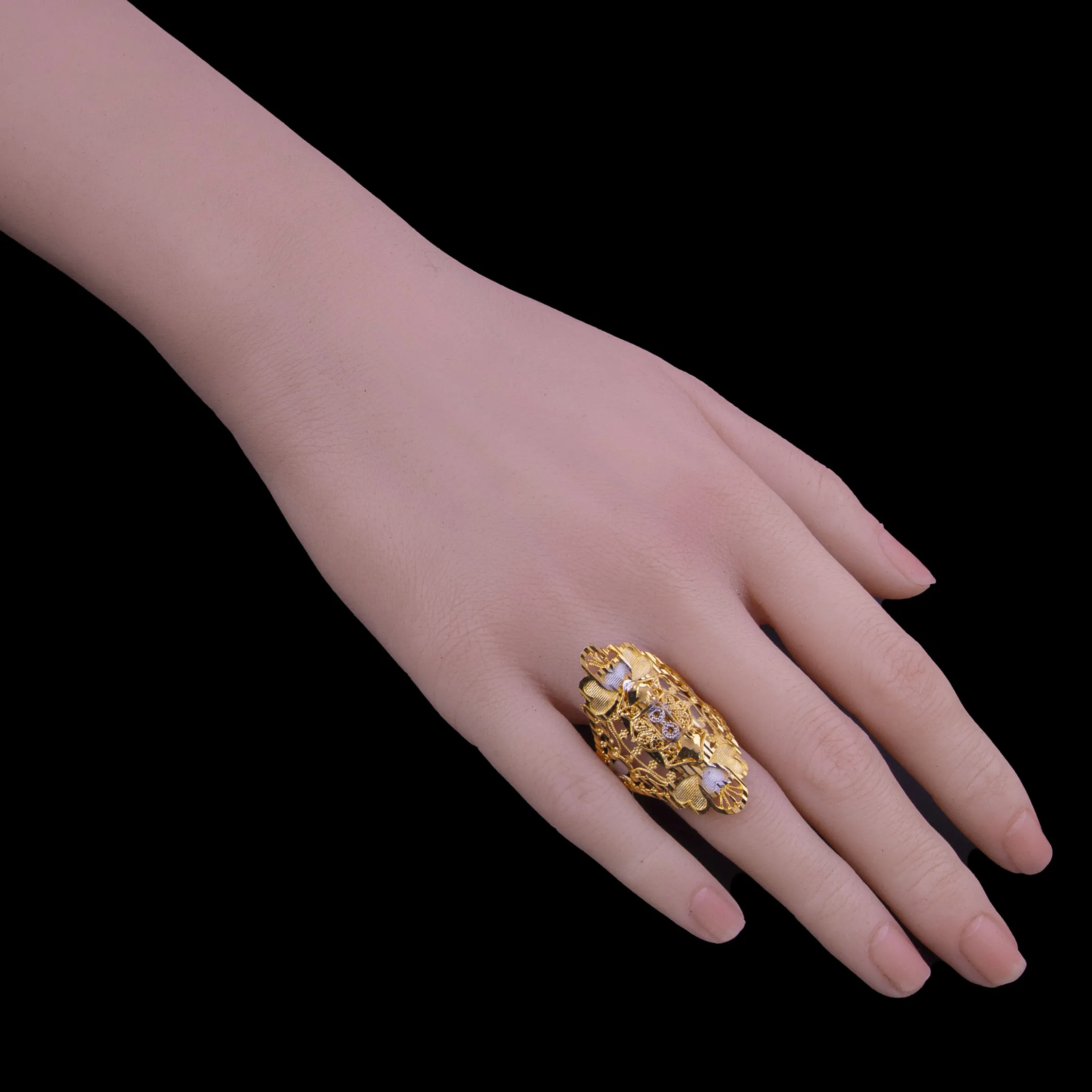 Gold Filigree Cocktail Ring