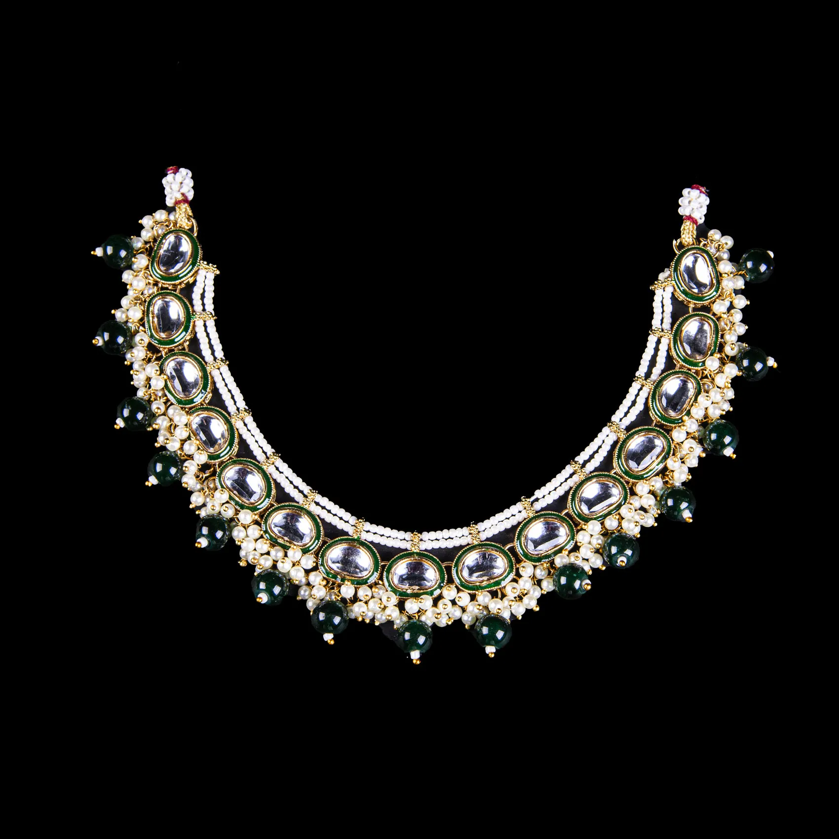 Royal Emerald Kundan Bridal Set