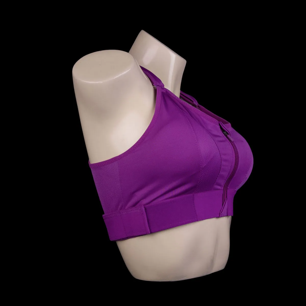 Zip Front Sports Bra