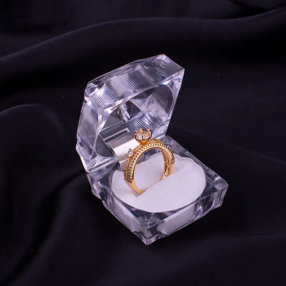 Cubic Zirconia Couple Rings