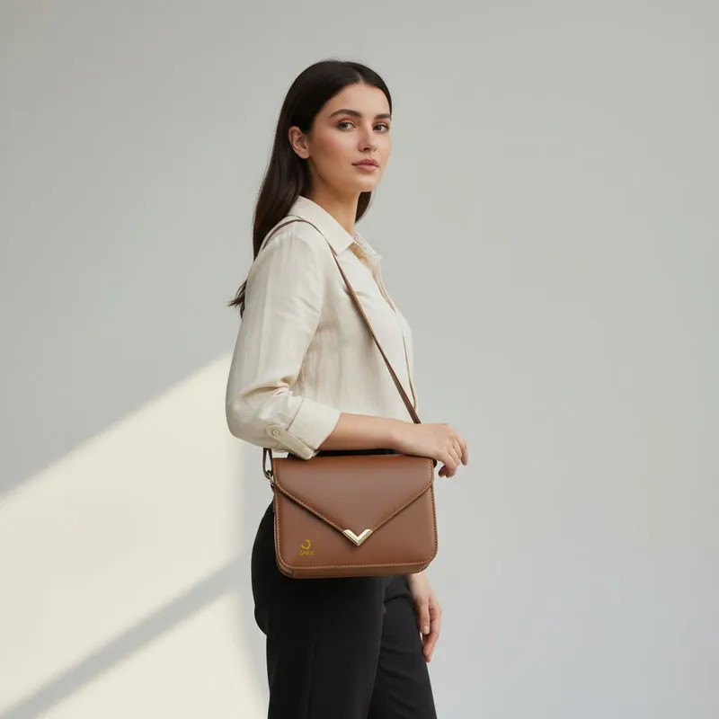 Camel Color Opea Casual Crossbody Bag