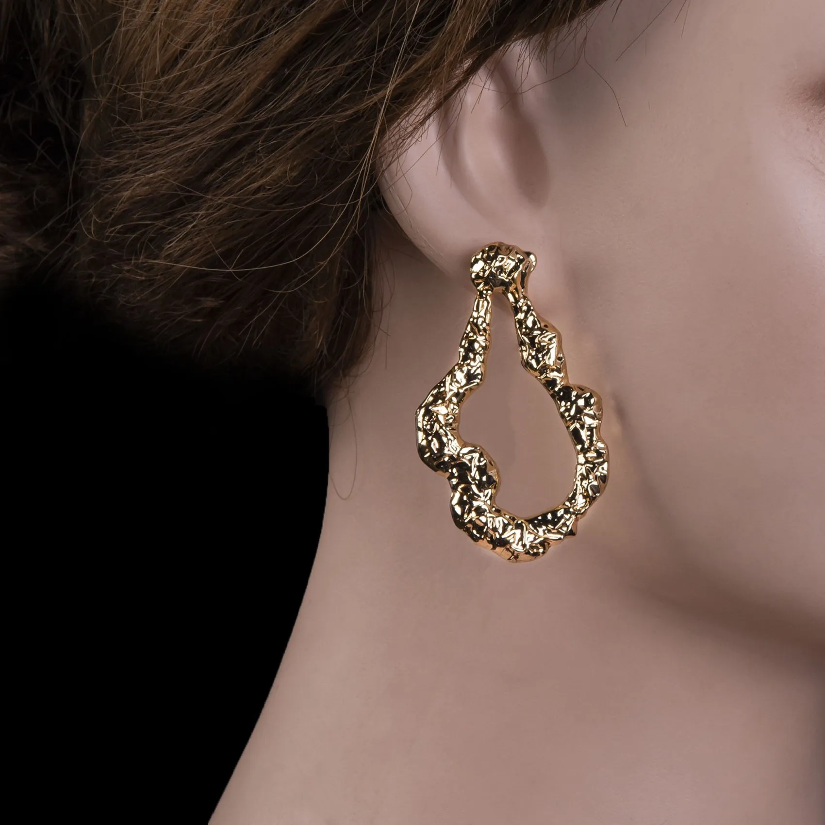 Melted Teardrop Tops Earrings