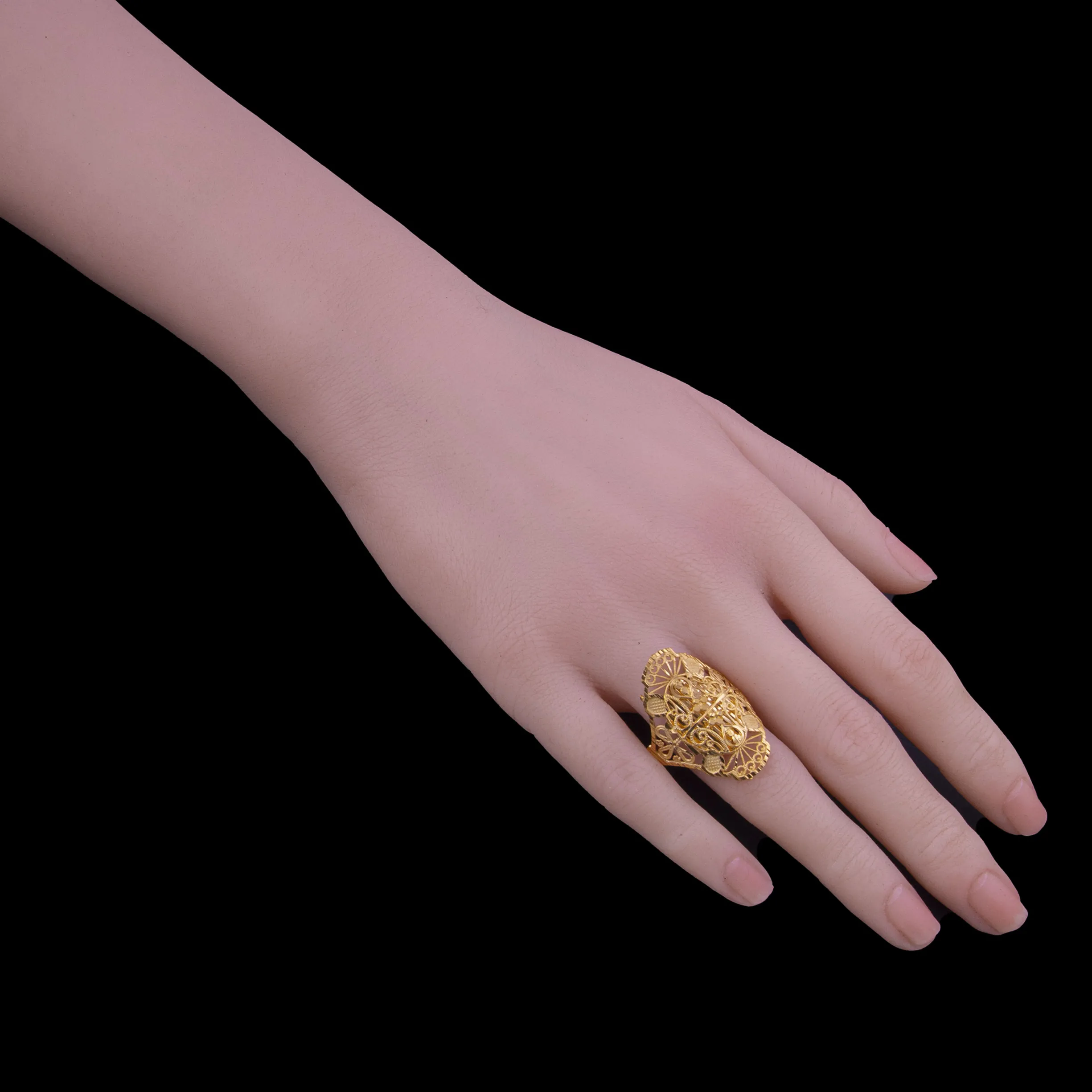 Ornate Gold Statement Ring