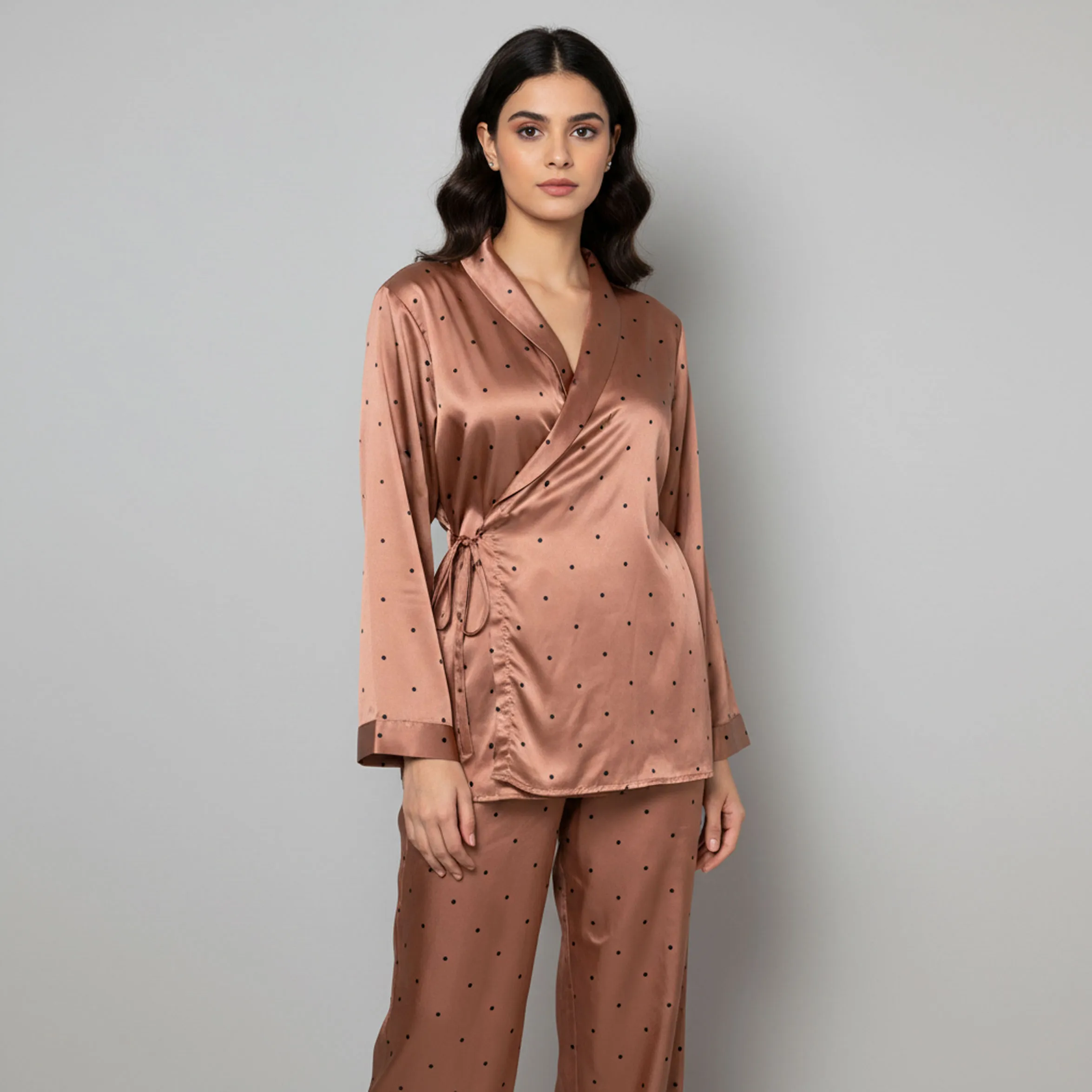 Moongirl dotted brown color nighty