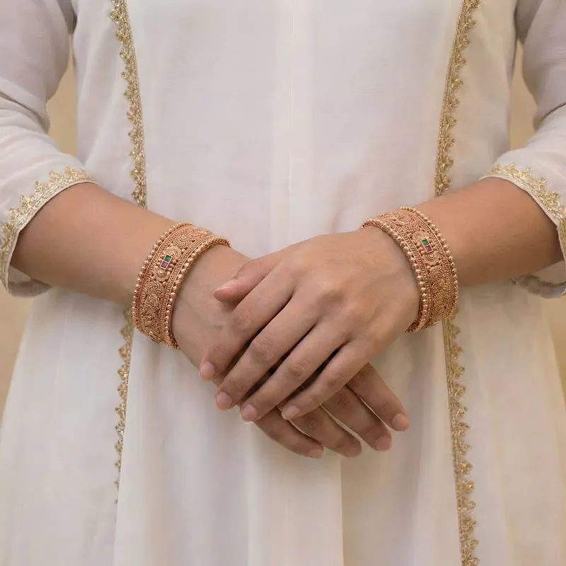Antique Gold Plated Bangles pair