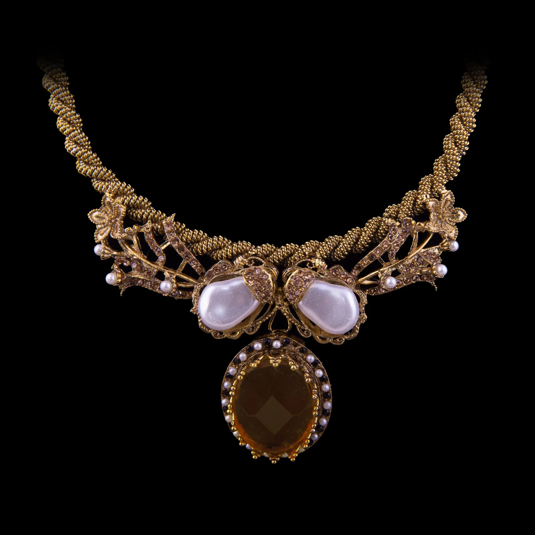 Traditional Antique Indian Gold Plated Jewelry Set