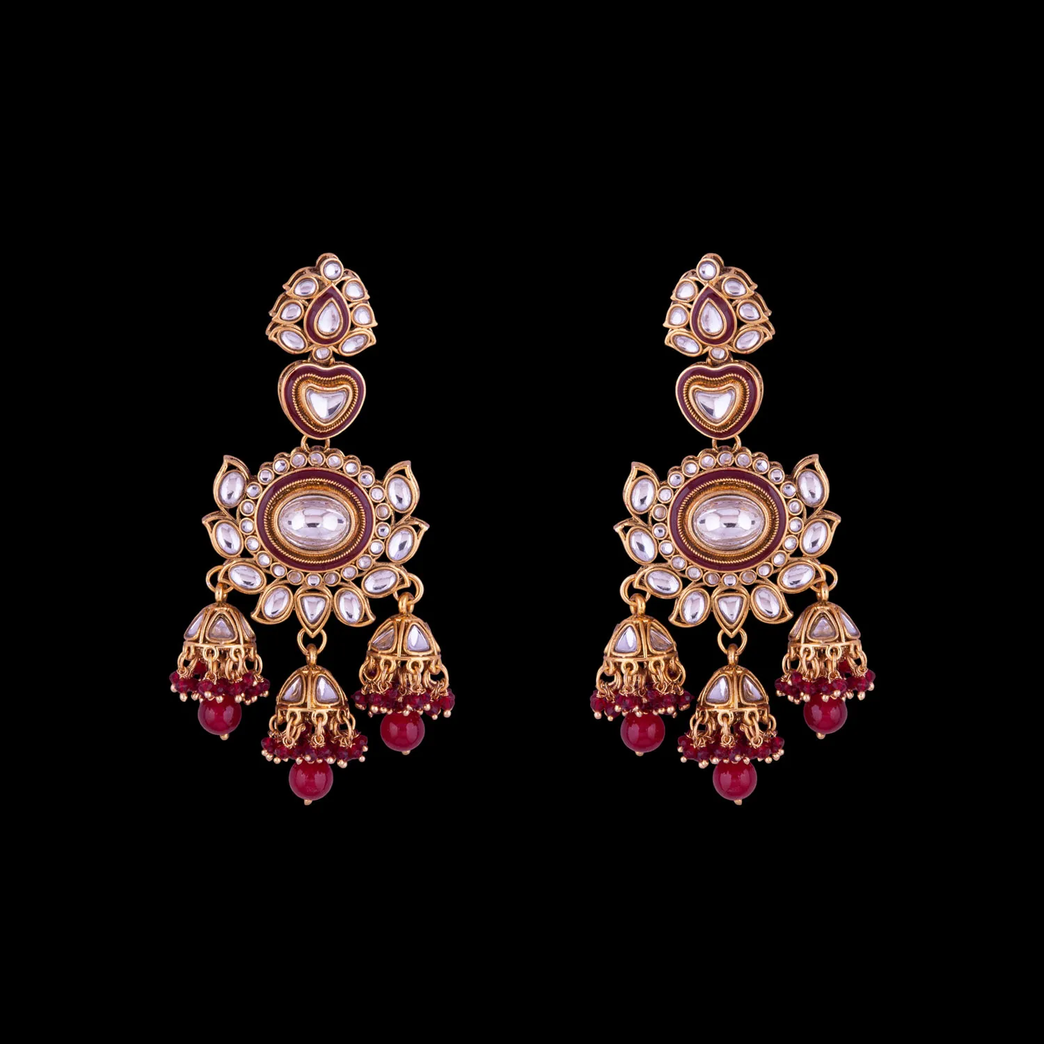 Kundan Maang Tikka Earrings Set