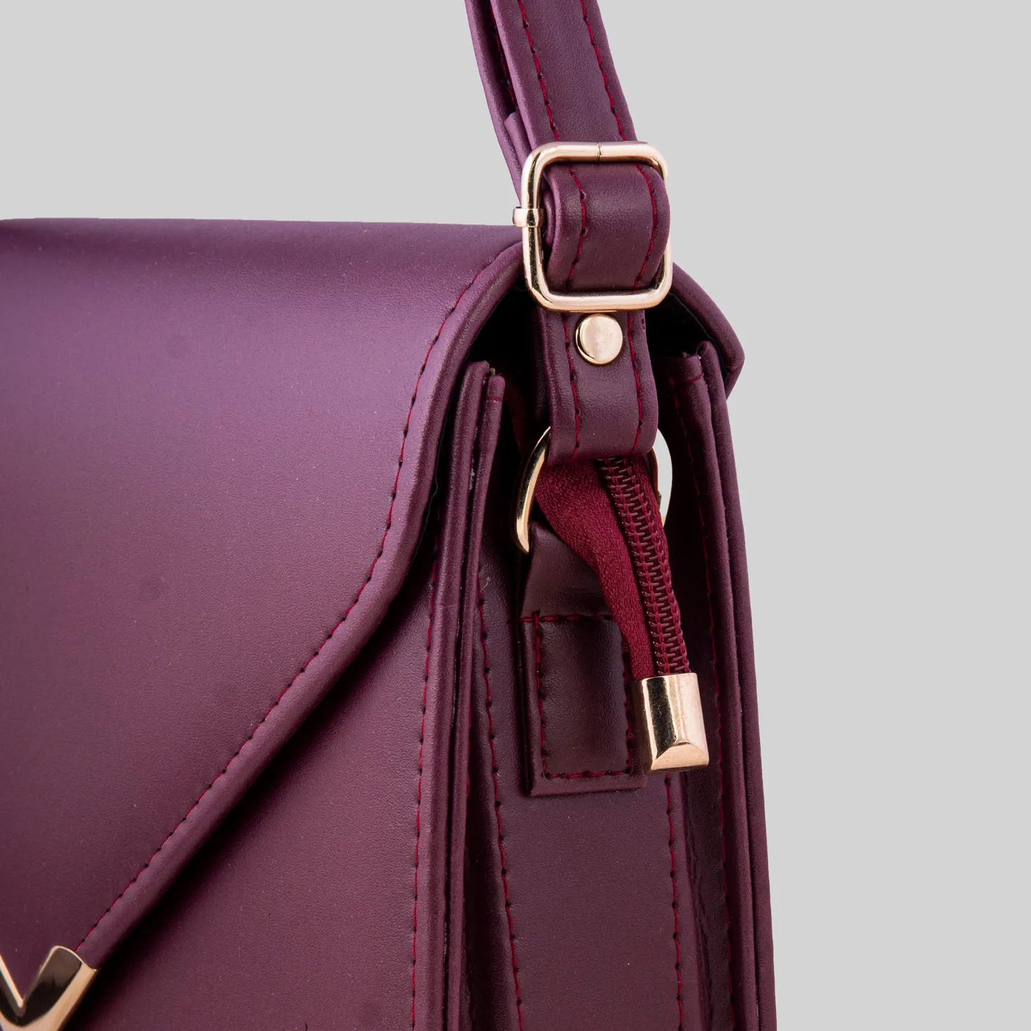 Maroon Color Opea Casual Crossbody Bag