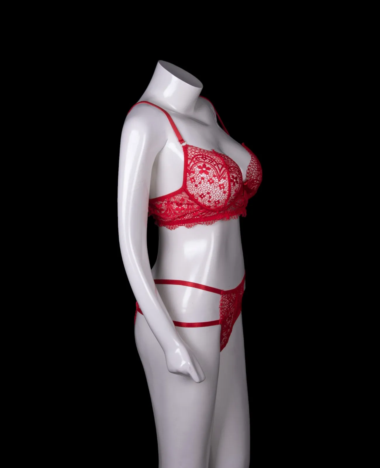 Red Lace Lingerie Set