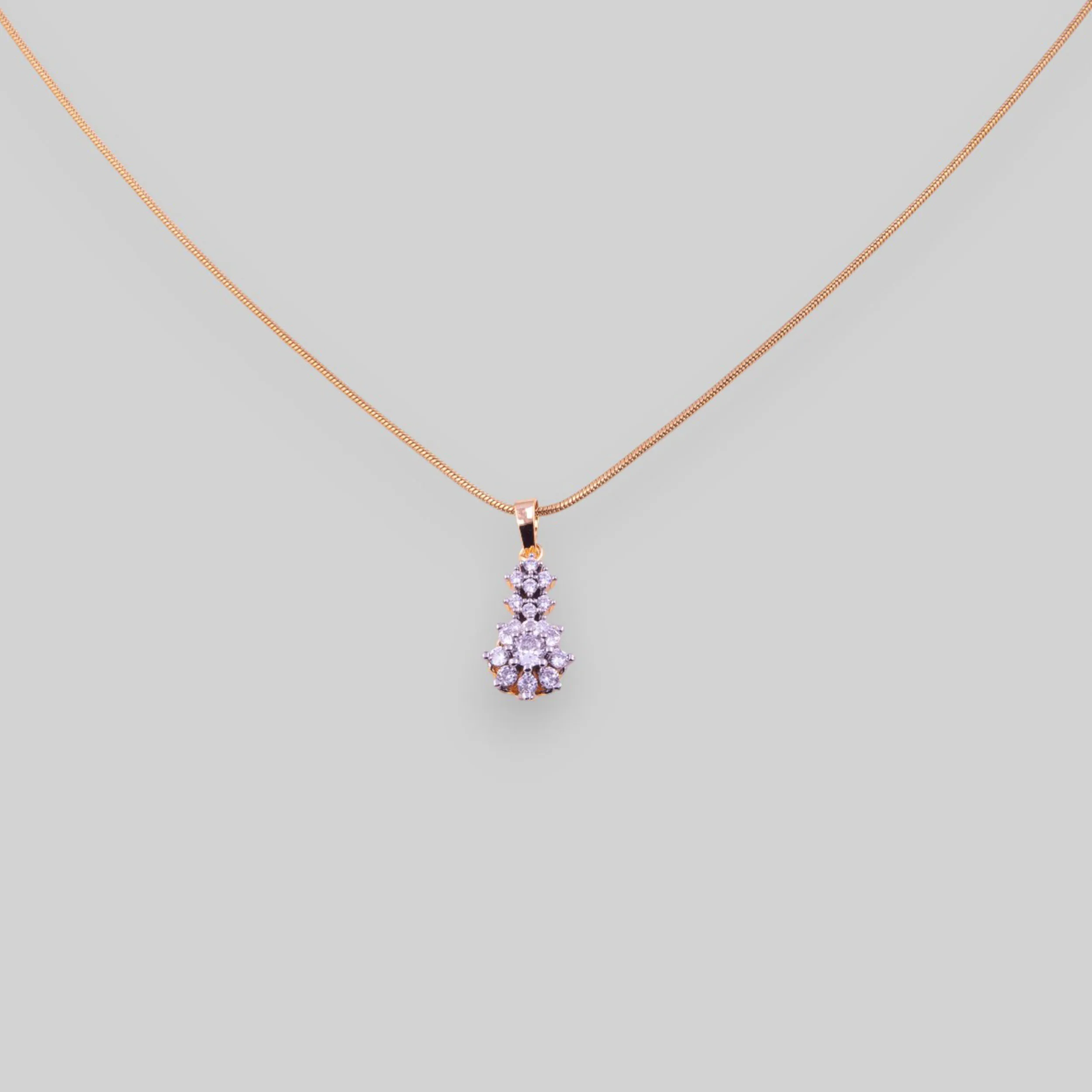 Sterling Silver Diamond Tone Pendant Set