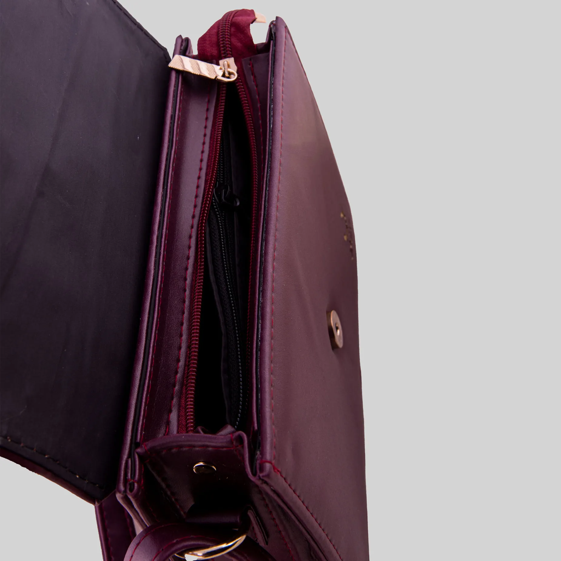 Maroon Color Opea Casual Crossbody Bag