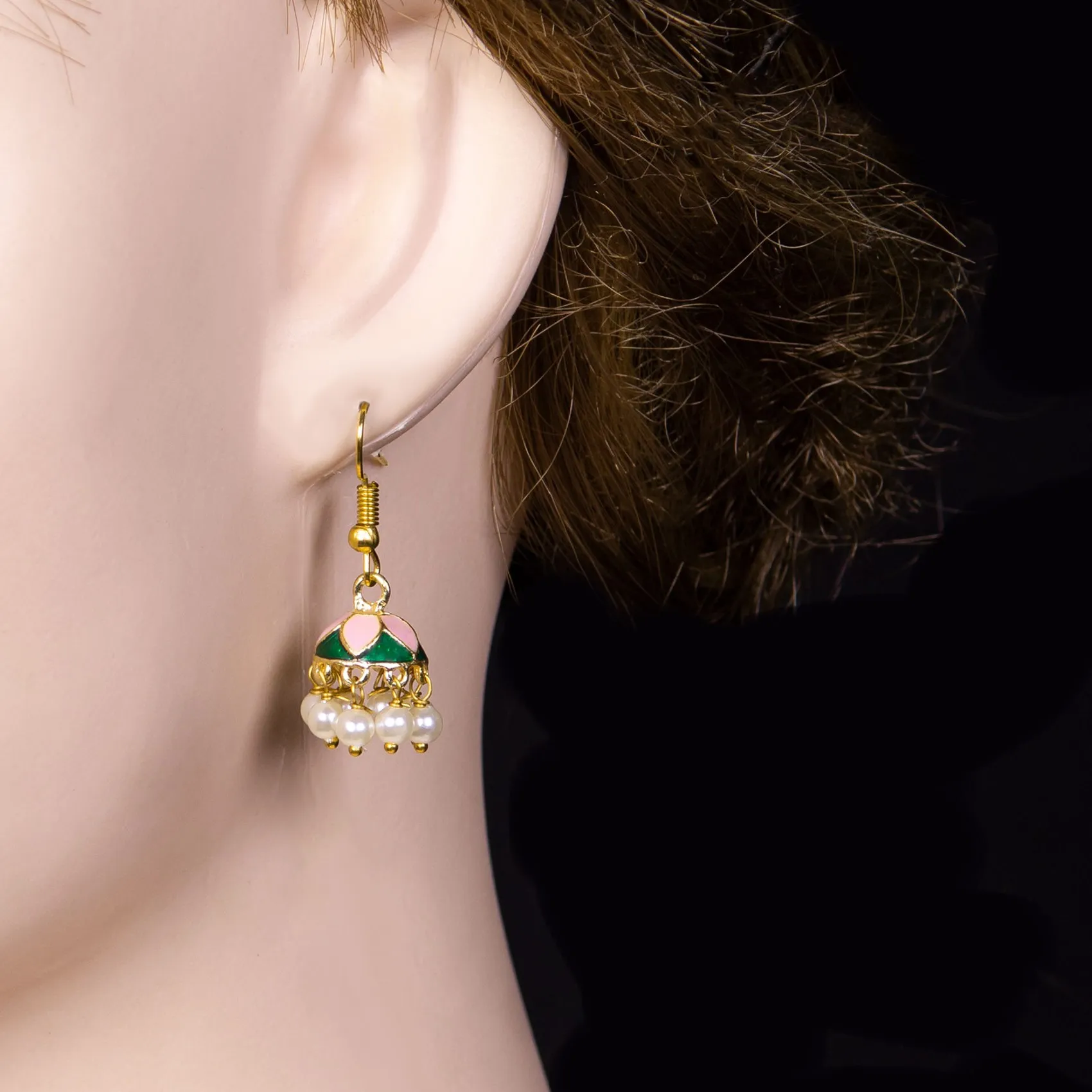 Mini Jhumka Pearl Drop Earrings