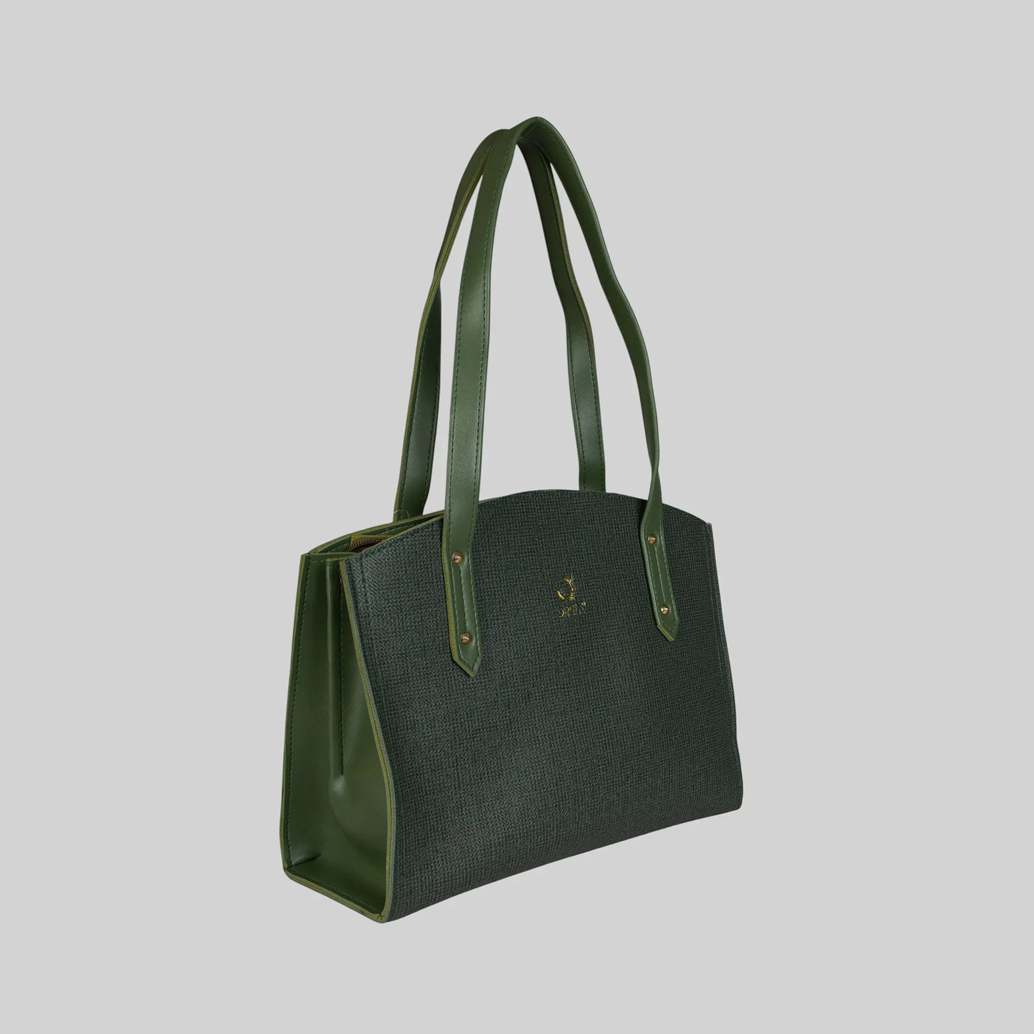 Opea Green Color Top Handle Shoulder Bag