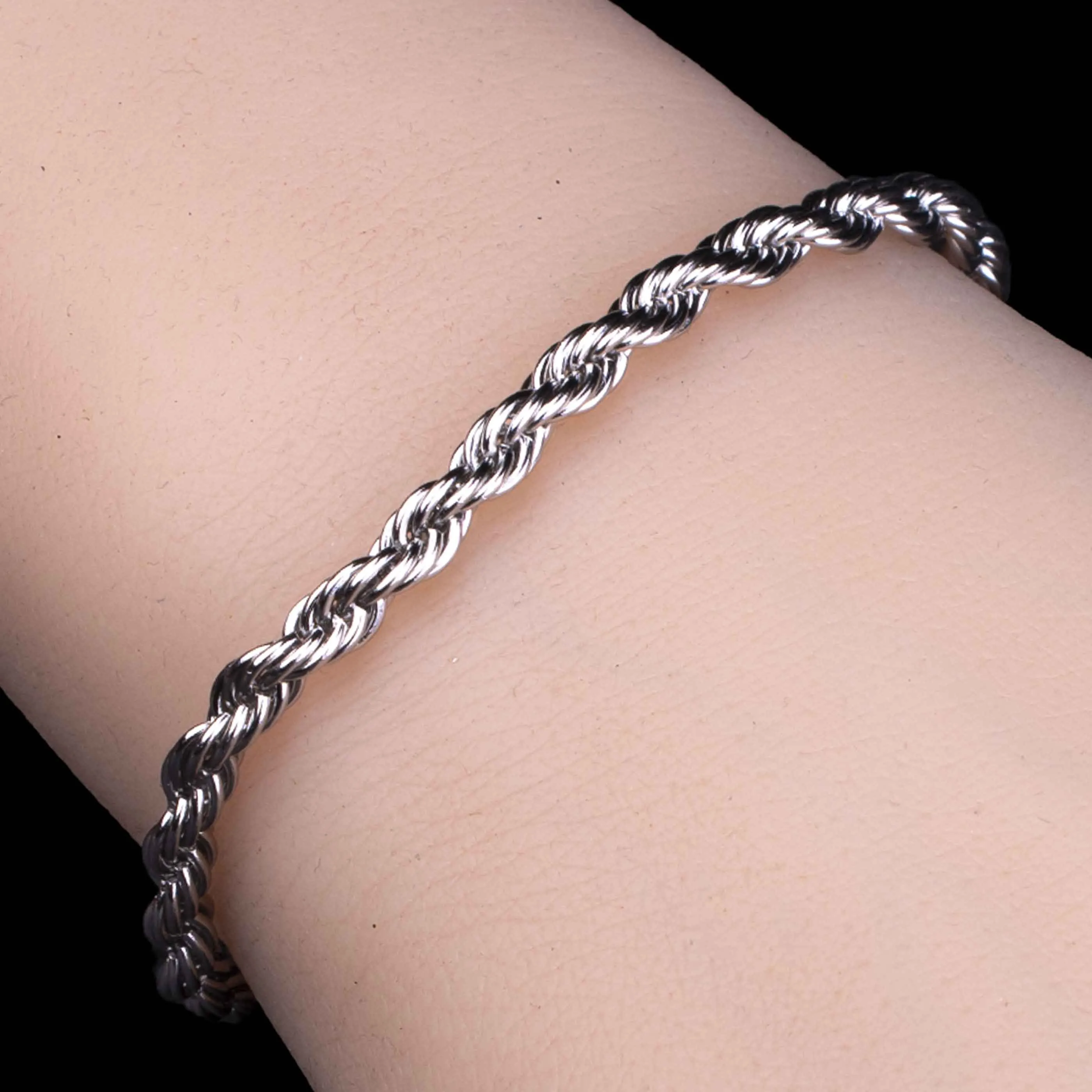 Silver Rope Bracelet