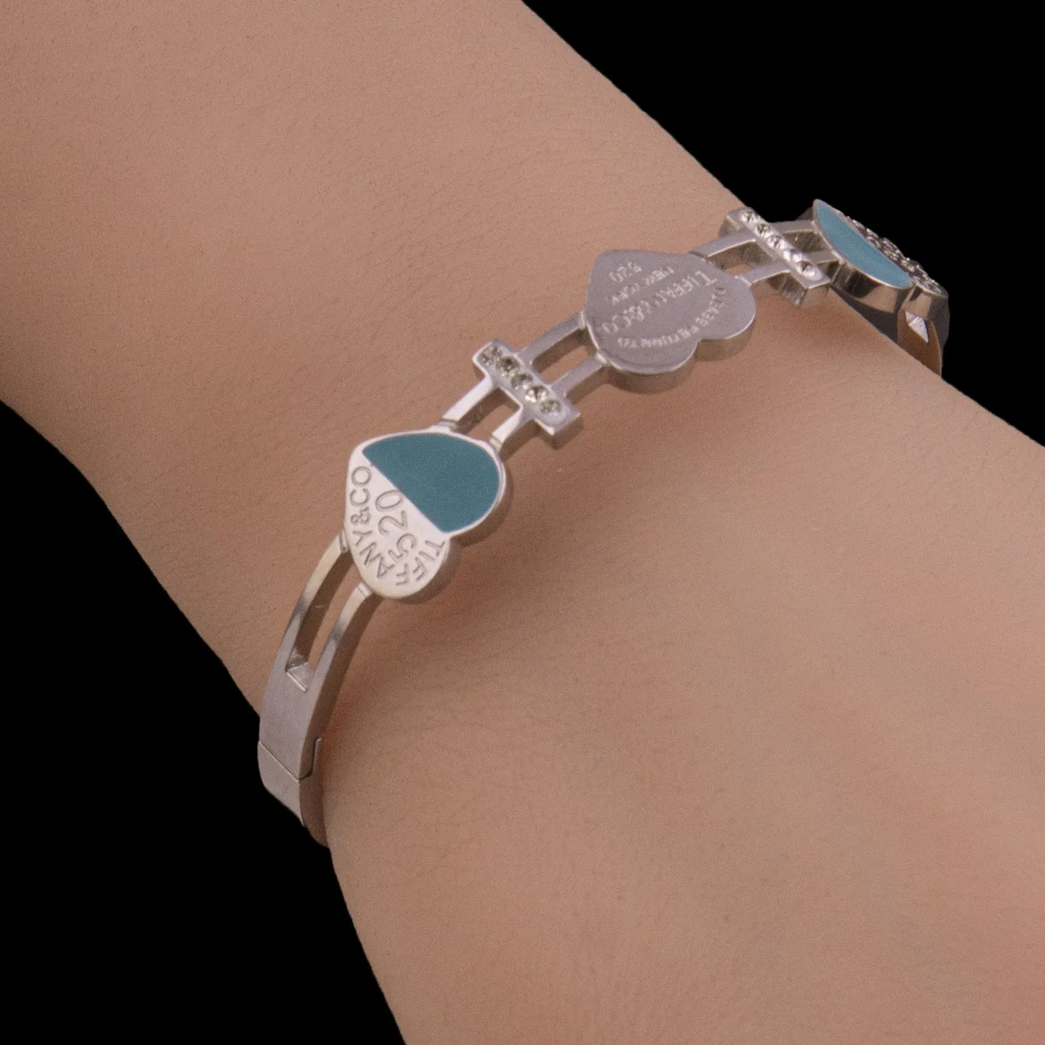 Tiffany Heart Tag Cuff Bracelet