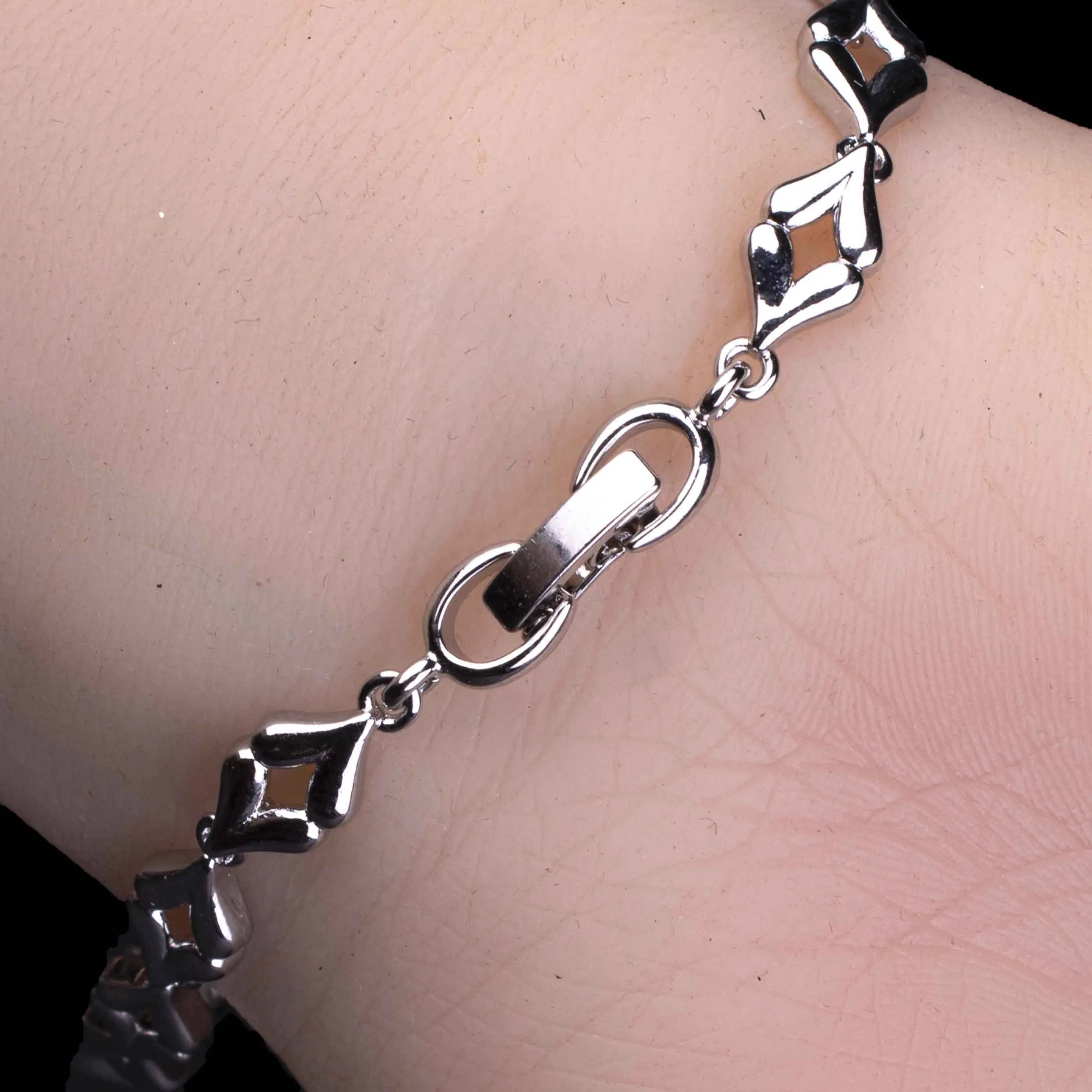 Silver Crystal Marquise Bracelet