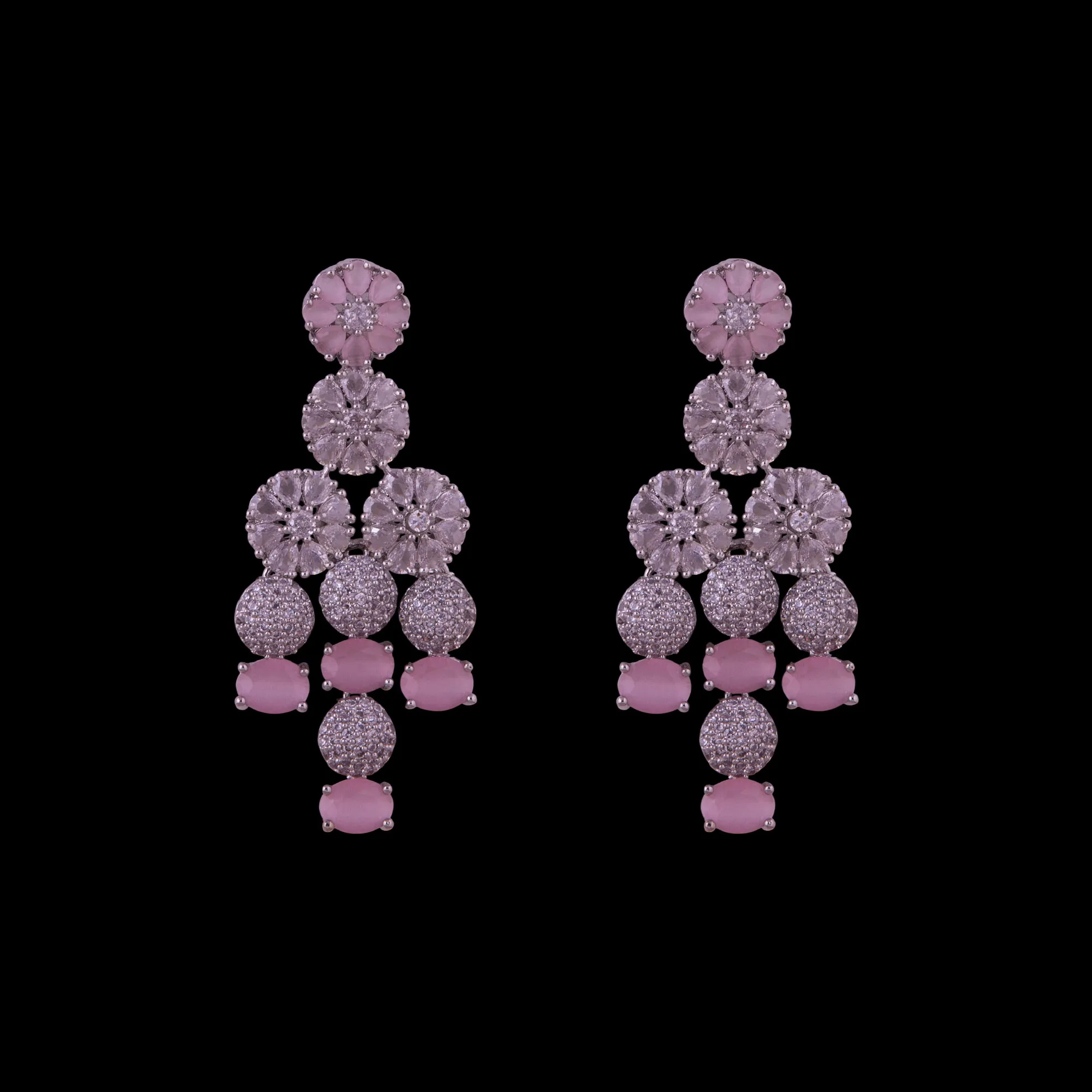 Pink Blush Zirconia Necklace Set