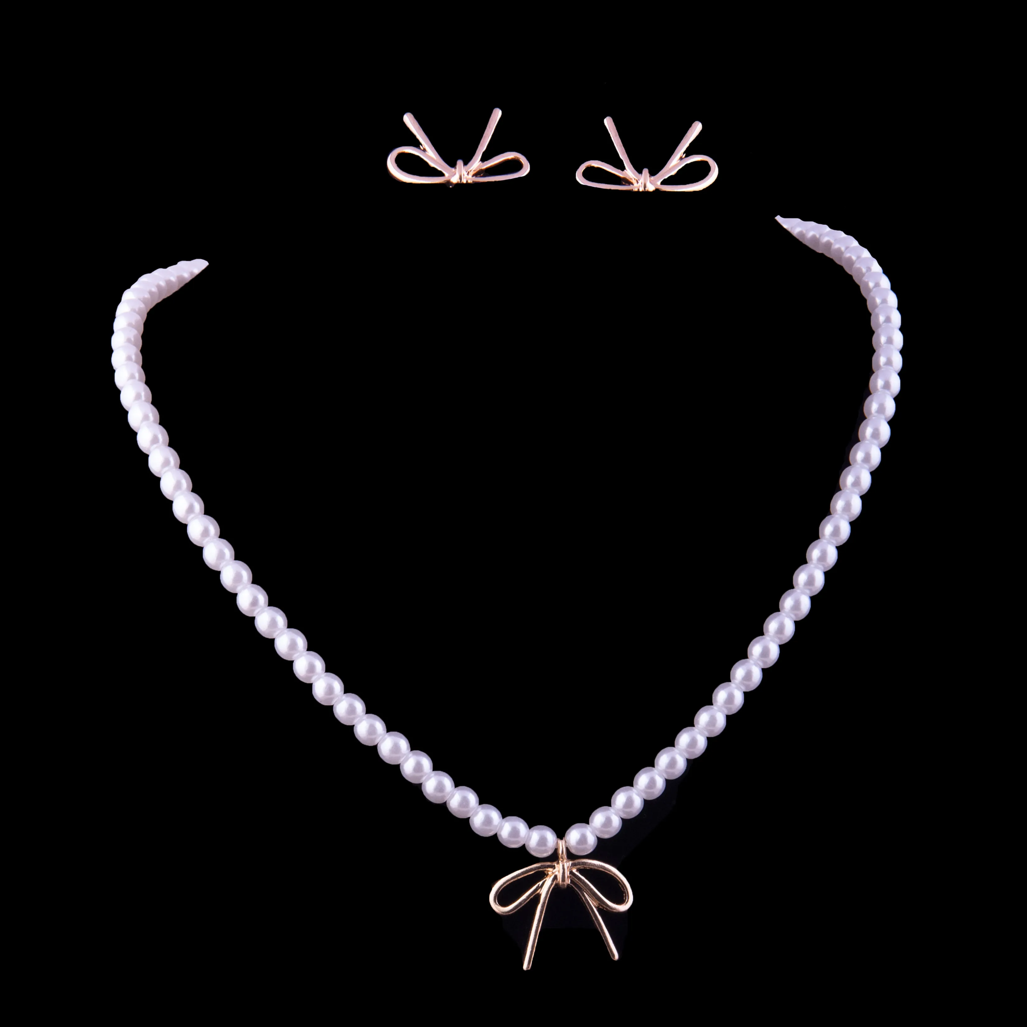 Pearl Necklace Earring And Ring Set