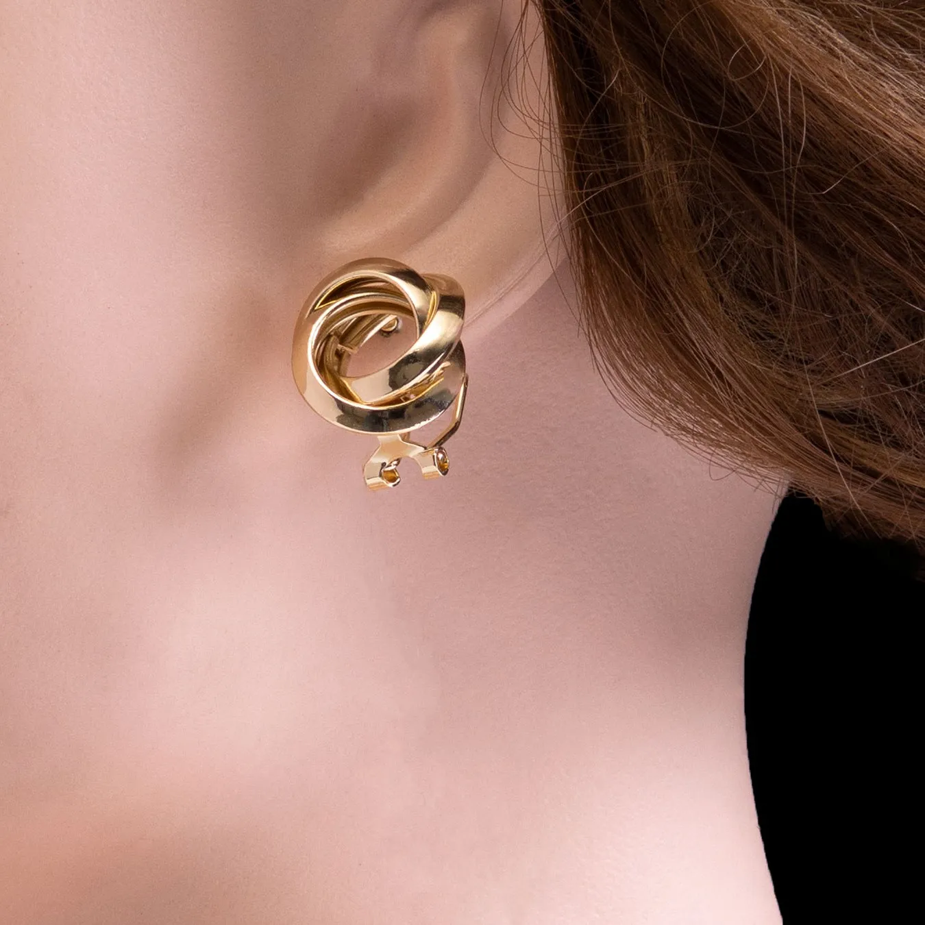 Golden Twist Knot Earrings