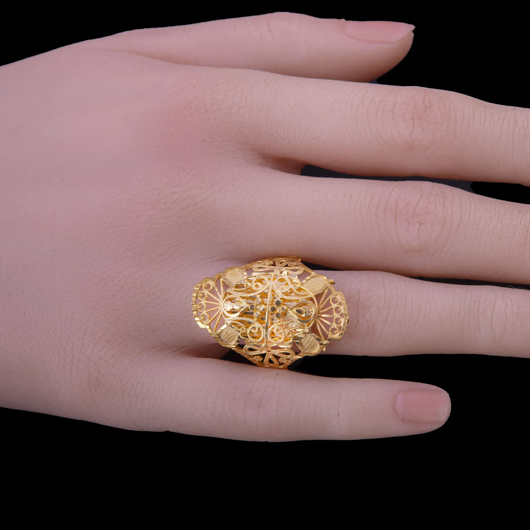 Ornate Gold Statement Ring
