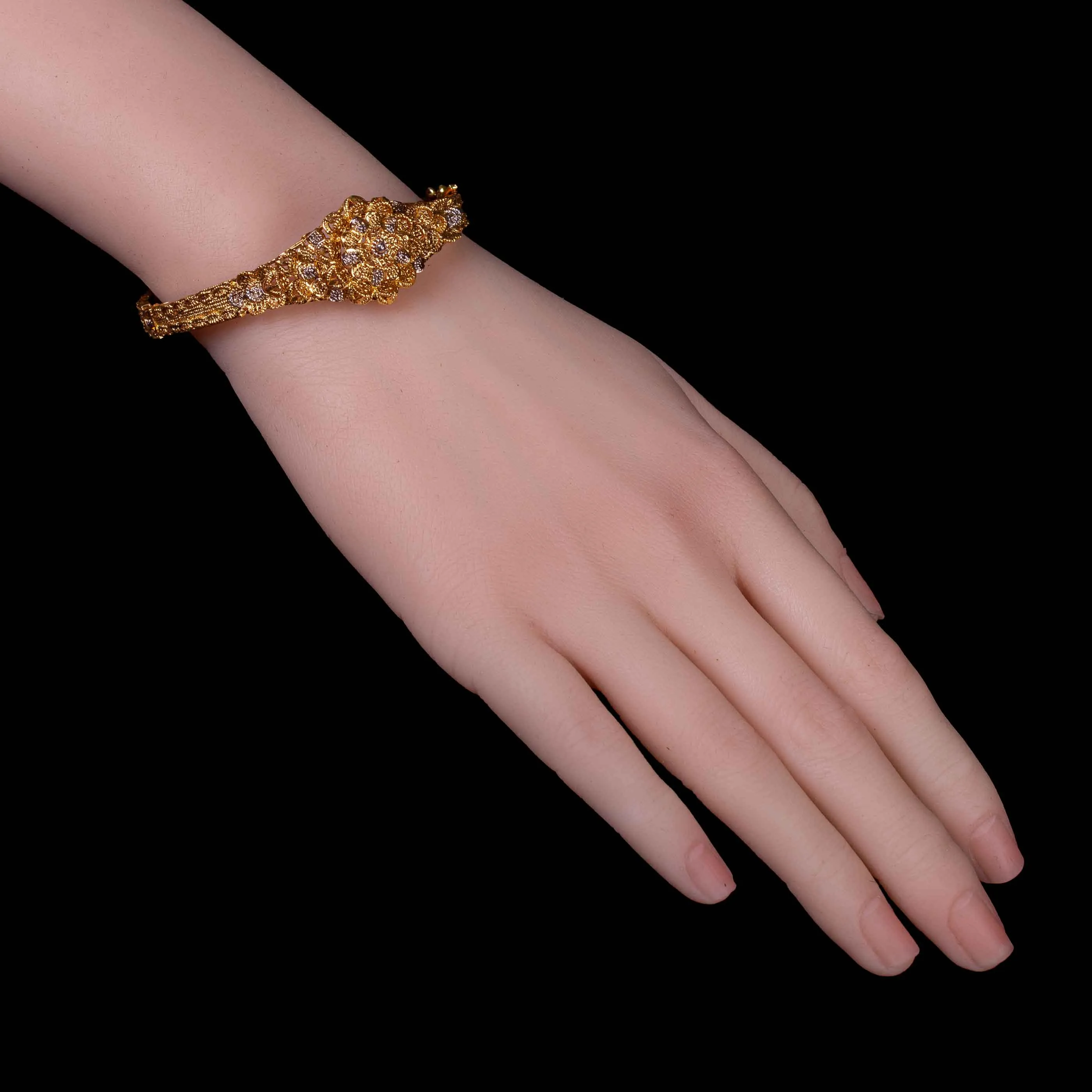 Artificial Gold Plated Bangle Bracelet For Women